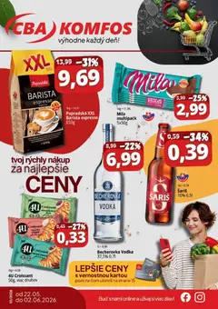 Náhľad CBA Komfos letáku platného od 22.05.2026