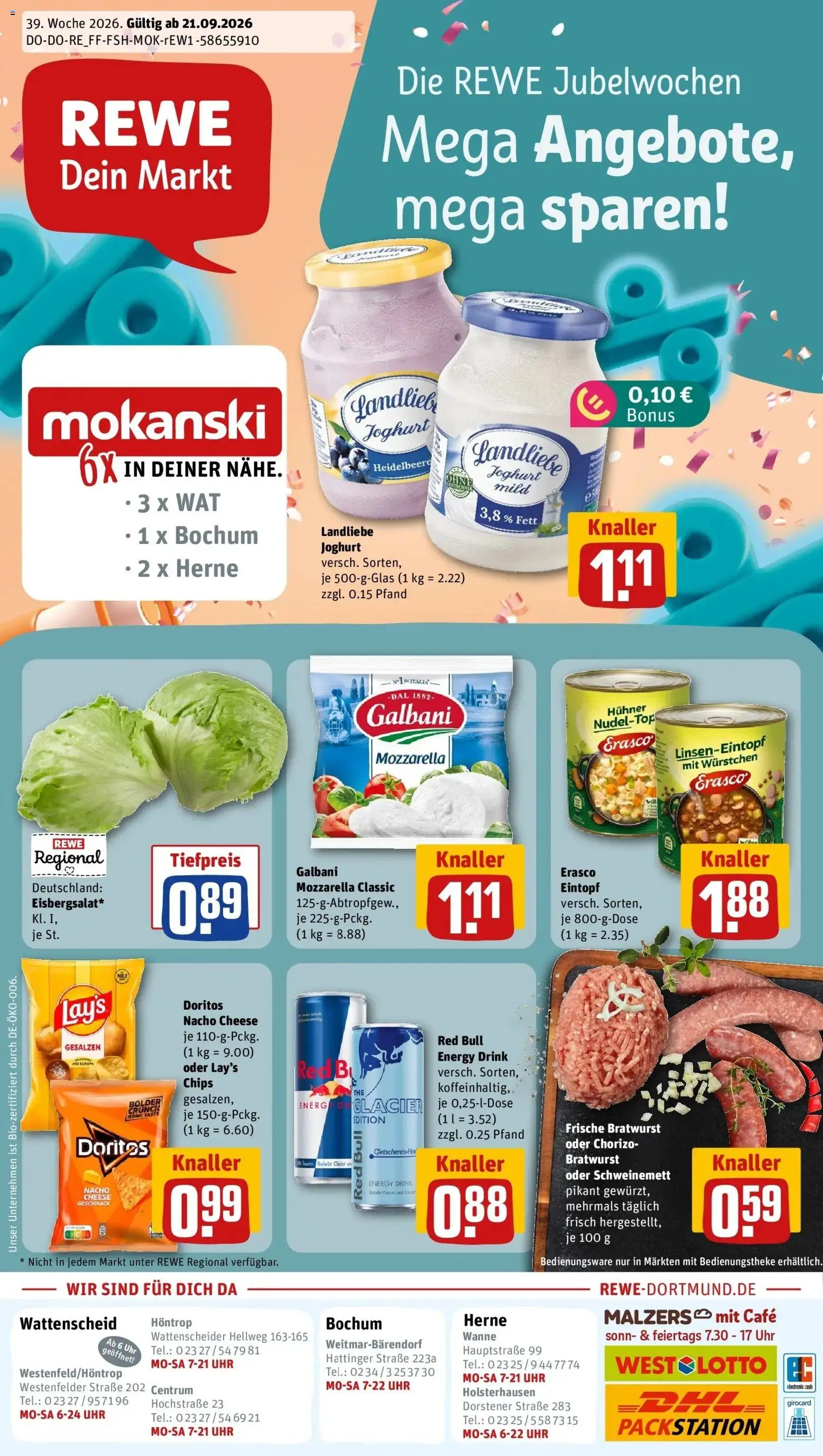 Vorschau von dem Prospekt des Geschäftes Rewe, gültig ab dem 21.09.2026