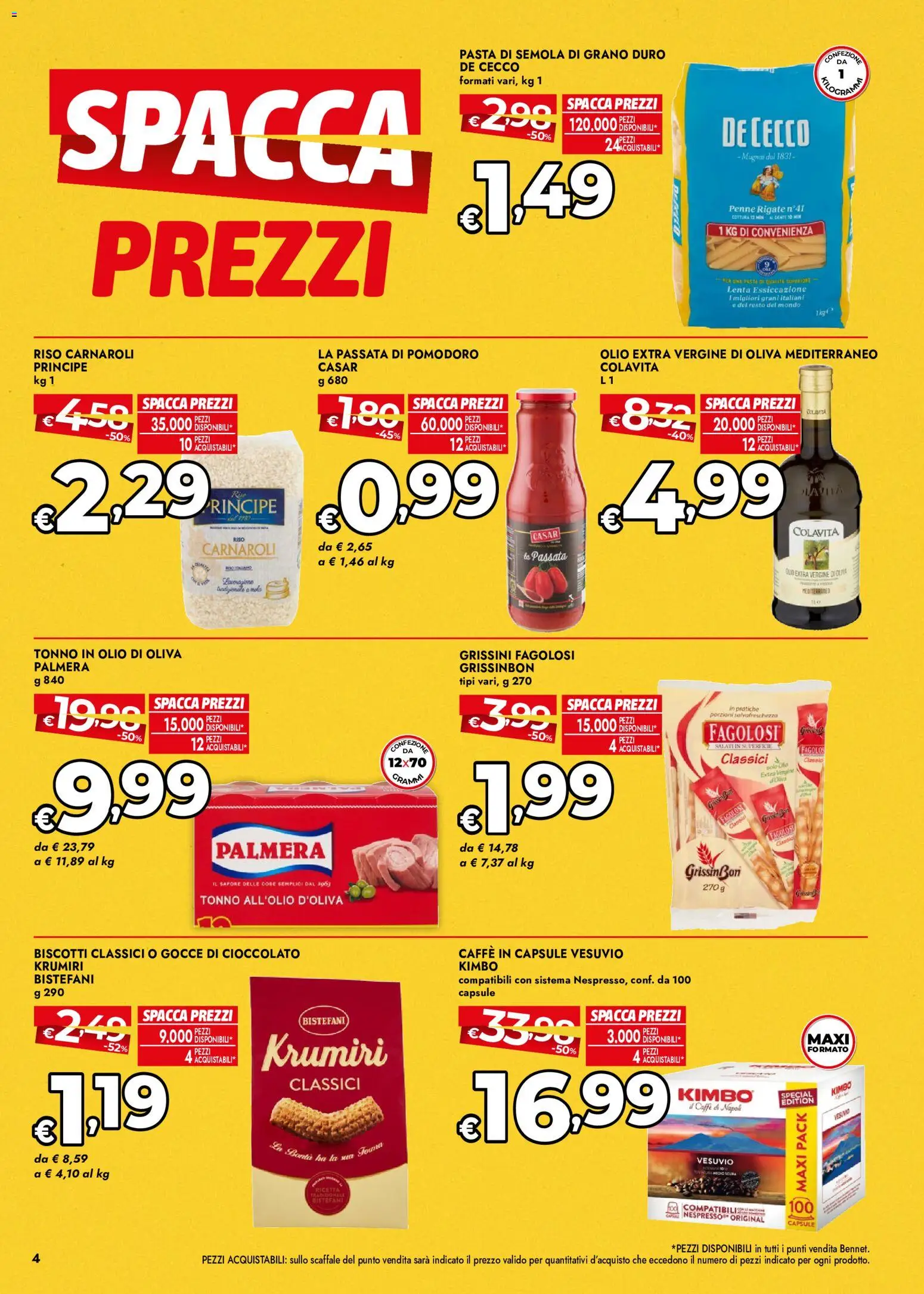 Anteprima dell'opuscolo bennet volantino dal negozio bennet valido da 22/10/2026 - Pasta, Olio di Oliva, Pomodoro, Tonno, Penne, Semola, Pasta di semola, Grissini