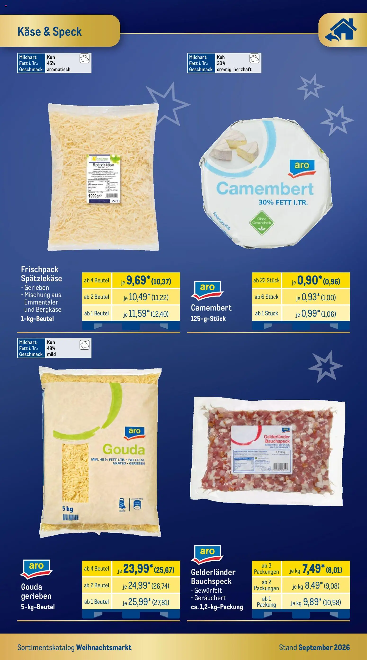 Vorschau von dem Prospekt des Geschäftes Metro, gültig ab dem 01.09.2026 - Käse, Camembert, Gouda