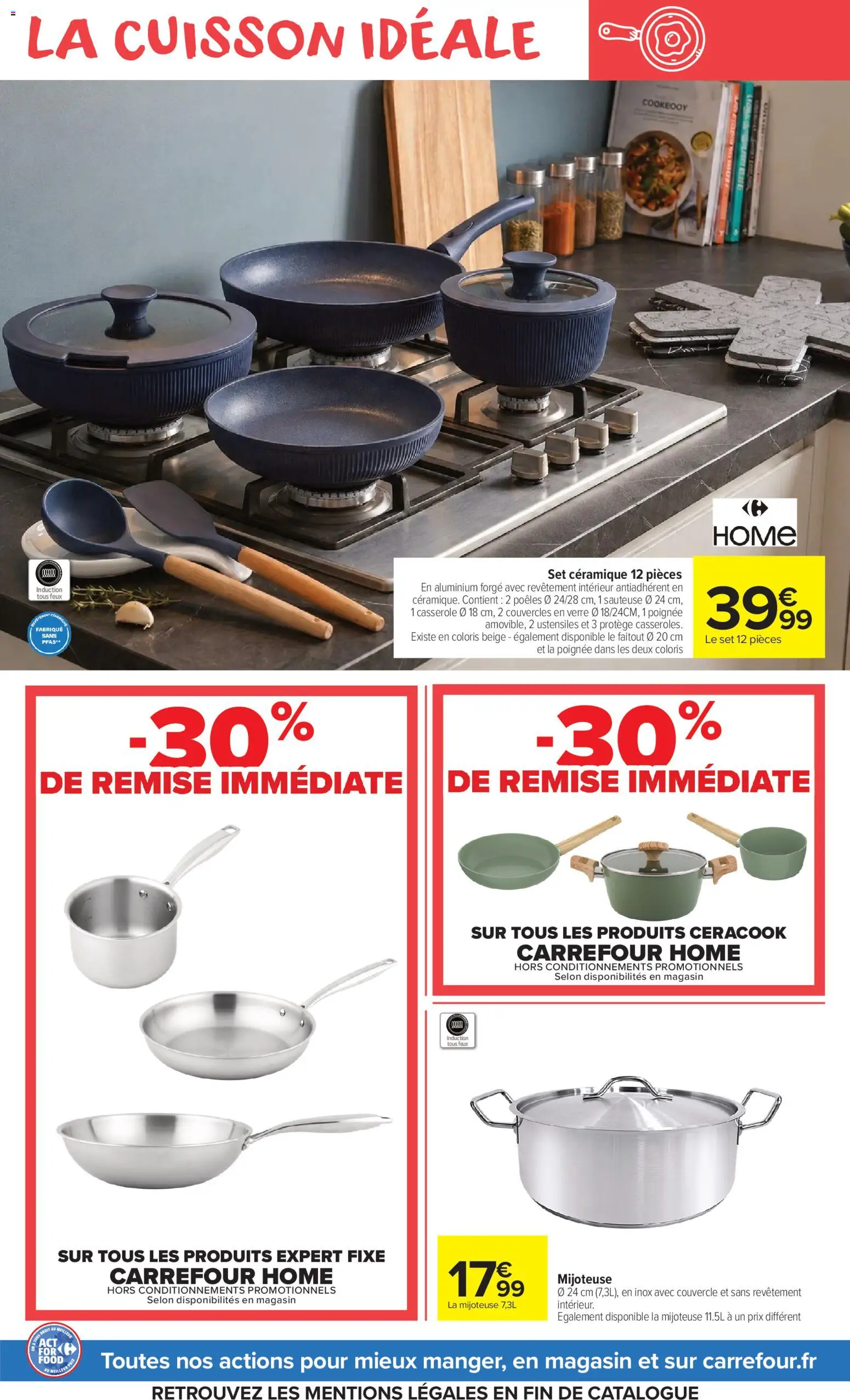 Prévisualisation de Carrefour Market Partageons le goût du mieux manger du magasin Carrefour Market formulaire valide 27/10/2026 - Casserole, Faitout, Couvercle, Mijoteuse