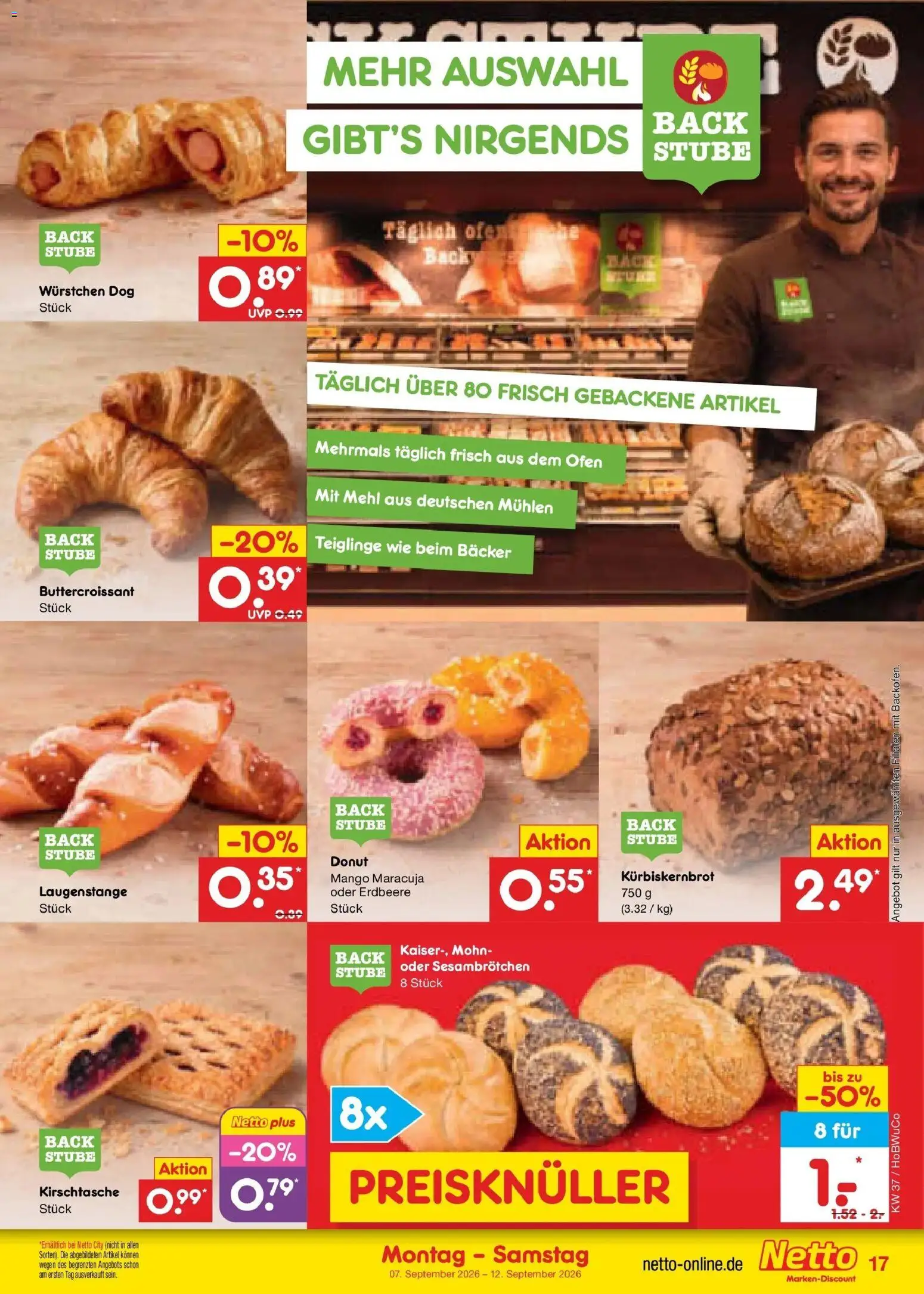 Vorschau von dem Prospekt des Geschäftes Netto Marken-Discount, gültig ab dem 07.09.2026 - Mango, Ofen, Mehl