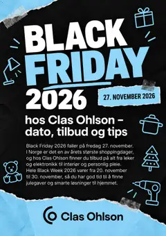 Forhåndsvis Clas Ohlson Black Friday avis fra butikk Clas Ohlson gyldig fra 19/10/2026