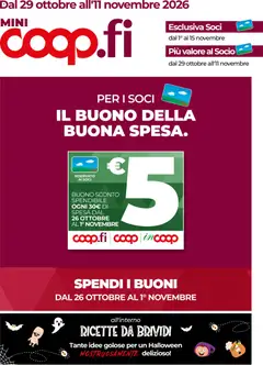 Anteprima dell'opuscolo COOP volantino Firenze dal negozio COOP valido da 29/10/2026