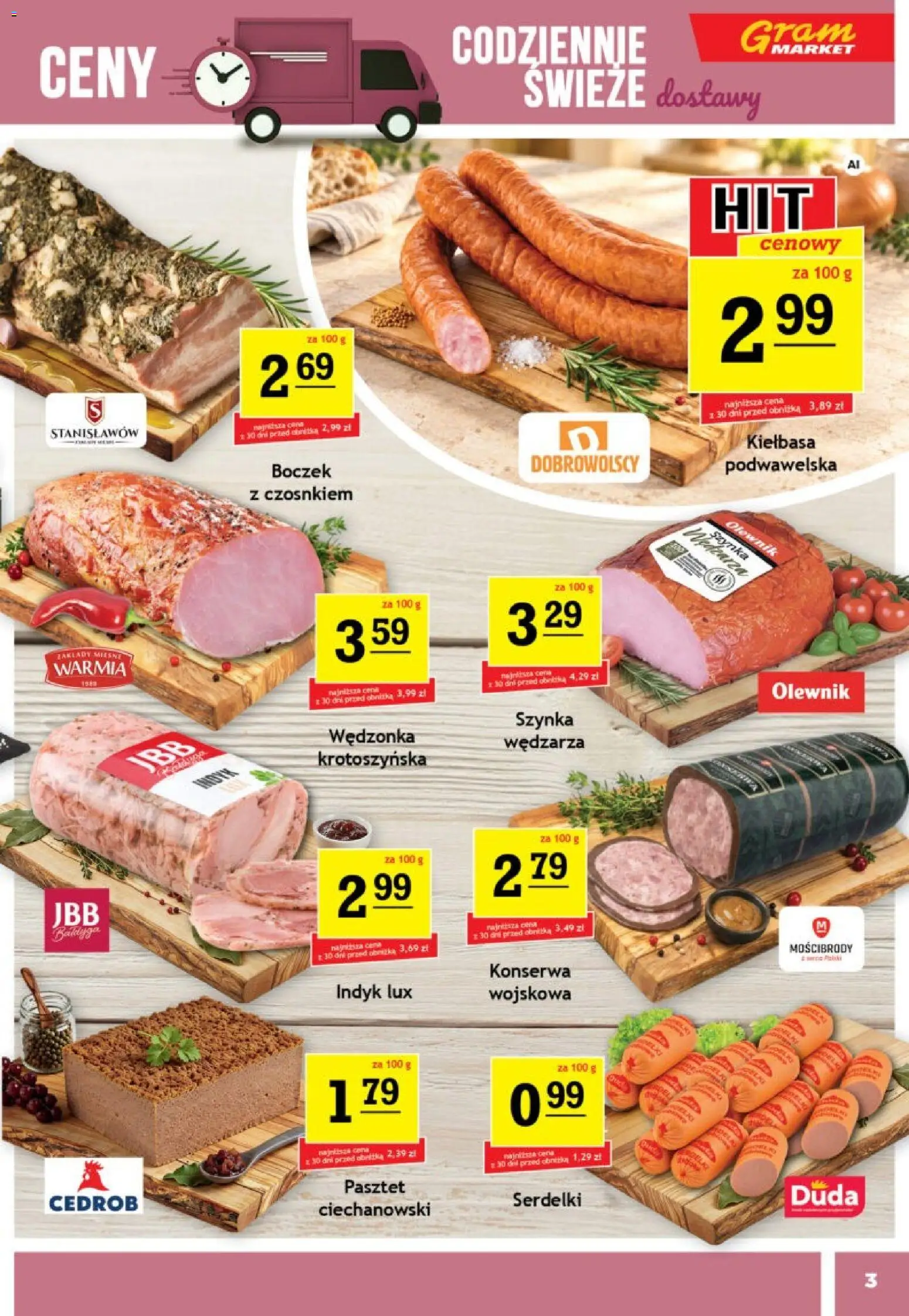 Pogląd gazetki "Gram Market gazetka" ze sklepu Gram Market ważnej od 07.10.2026 - Indyk, Pasztet, Kiełbasa, Szynka, Boczek