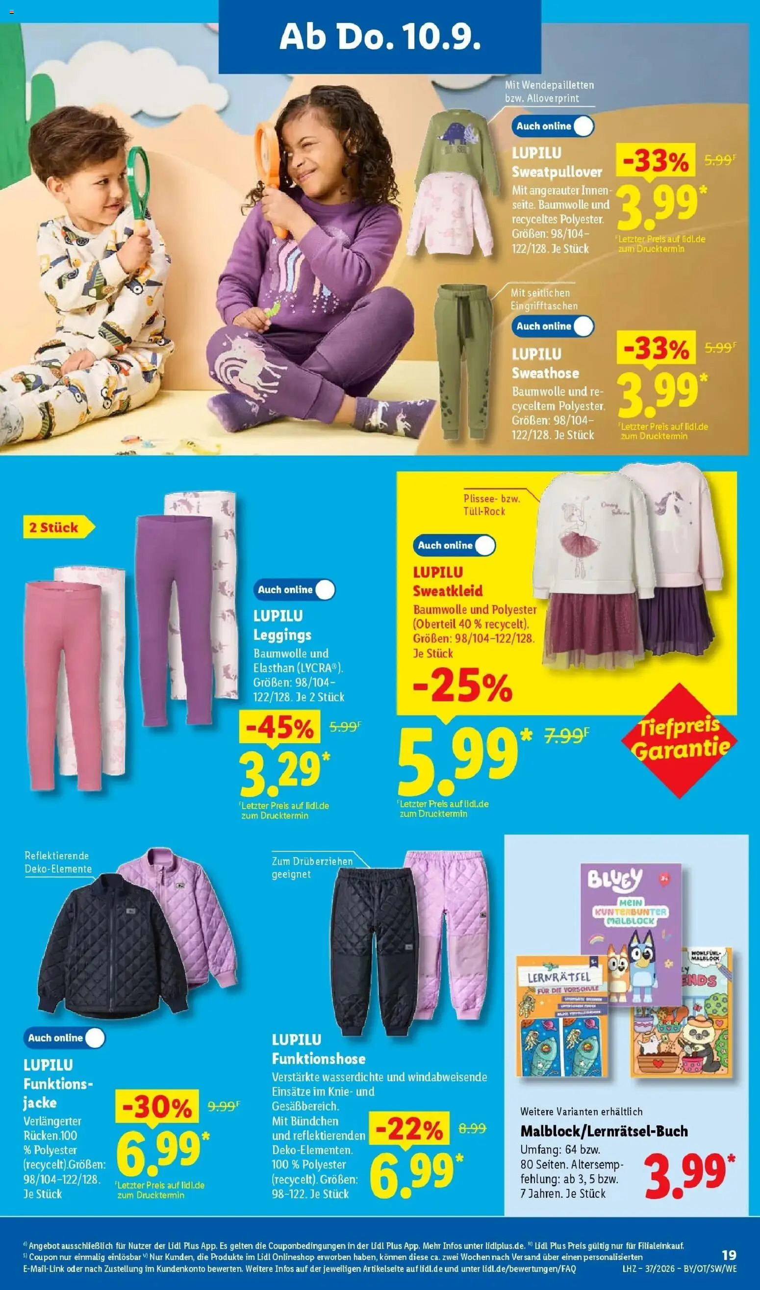 Vorschau von dem Prospekt des Geschäftes Lidl, gültig ab dem 07.09.2026 - Sweatshirt, Jacke, Leggings, Sweathose