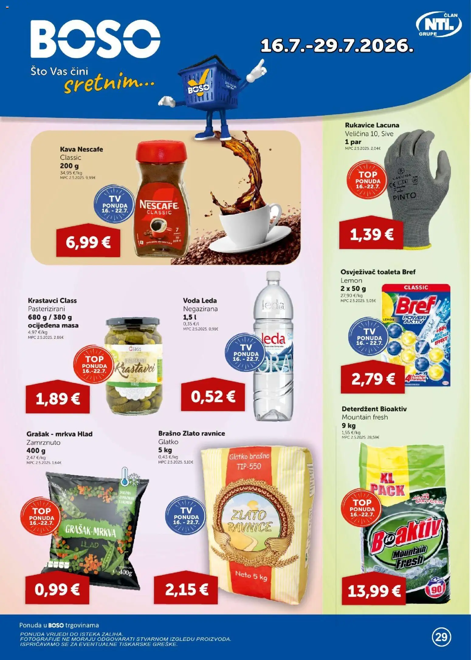 Pregled letka Boso Katalog trgovine Boso vrijedi od 16.07.2026