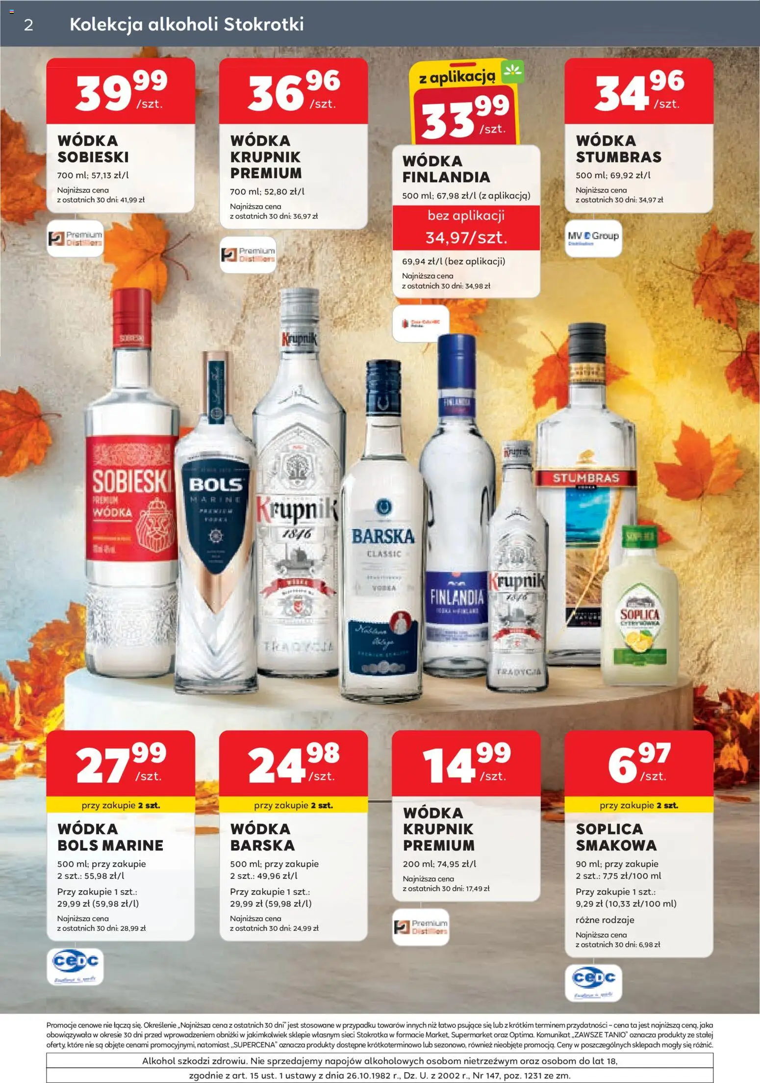 Pogląd gazetki "Stokrotka gazetka - Oferta alkoholowa" ze sklepu Stokrotka ważnej od 01.10.2026 - Stokrotka, Alkohol, Krupnik, Wódka, Soplica, Wódka Stumbras, Krupnik wódka