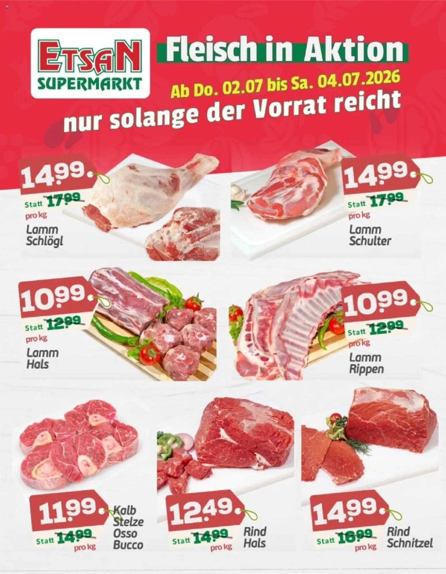 Vorschau der Angebote: ETSAN ETSAN Fleisch in Aktion gültig ab 02.07.2026