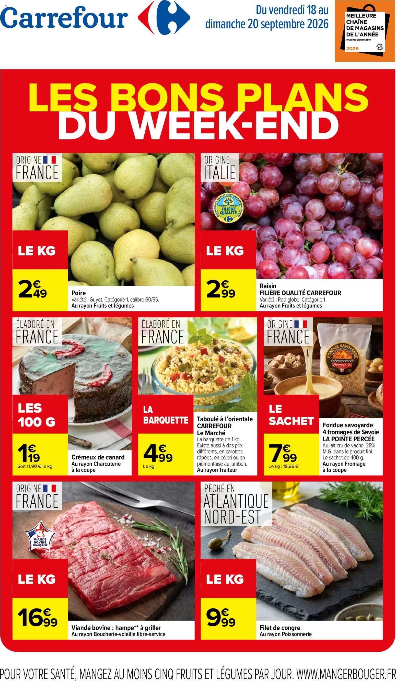 Prévisualisation de Carrefour les bons plans du week-end du magasin Carrefour formulaire valide 18/09/2026