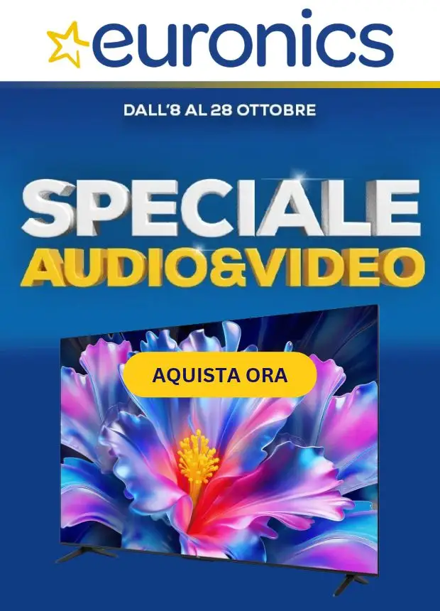 Anteprima dell'opuscolo Volantino Euronics - Speciale Audio Video dal negozio Euronics valido da 22/10/2026