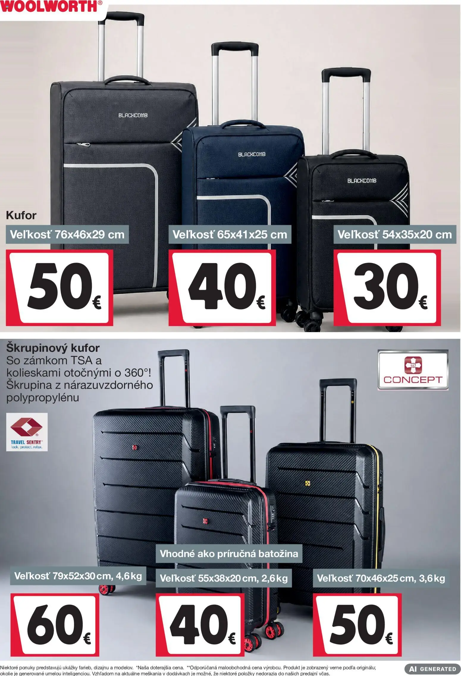 Náhľad Woolworth letáku platného od 11.09.2026 - Kufor, Škrupinový kufor