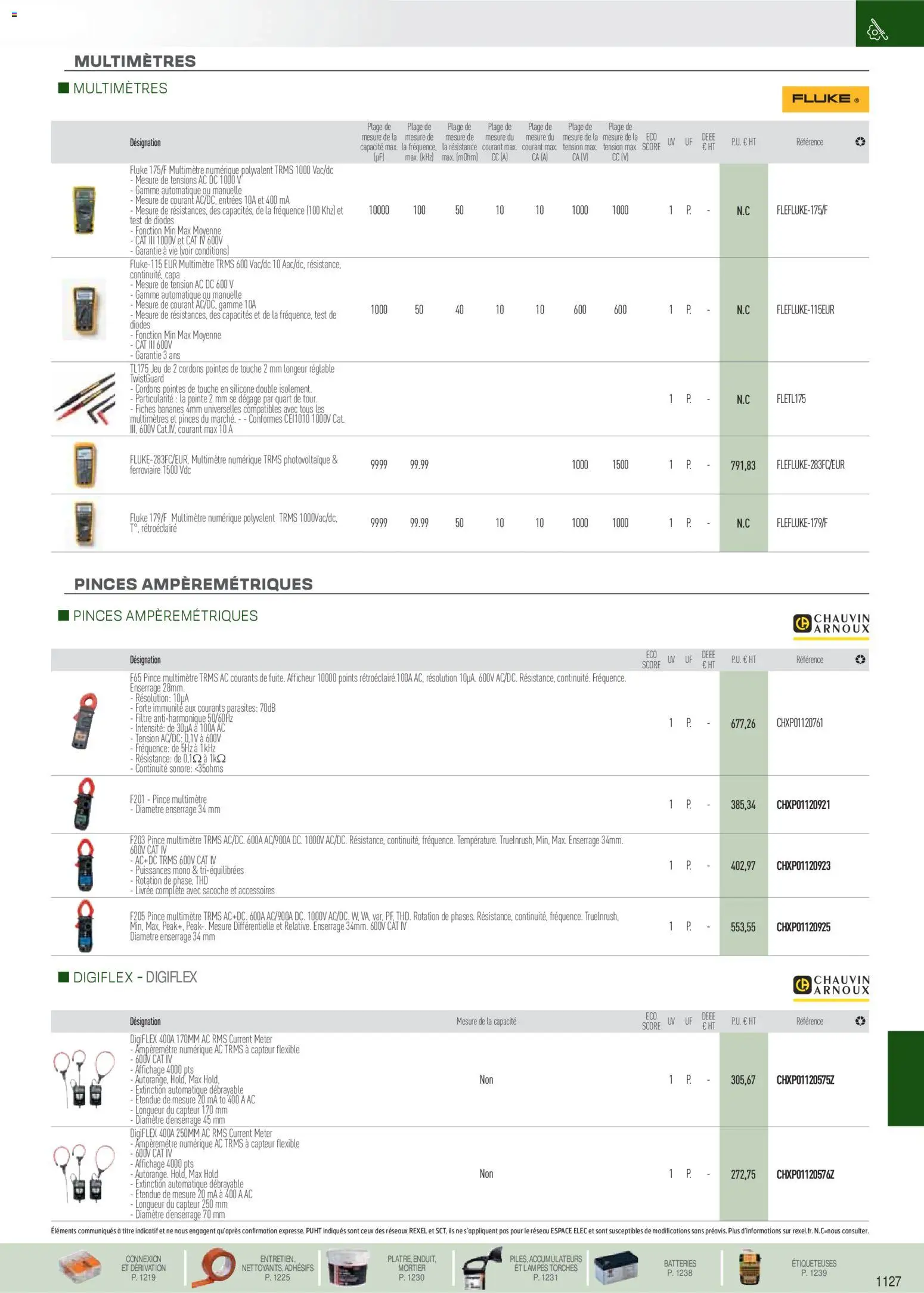 Prévisualisation de Brochure EPI, mesure, outillage, fixations et consommables du magasin Rexel formulaire valide 18/11/2025 - Bananes, Mortier, Pince, Filtre, Pinces, Multimètre numerique
