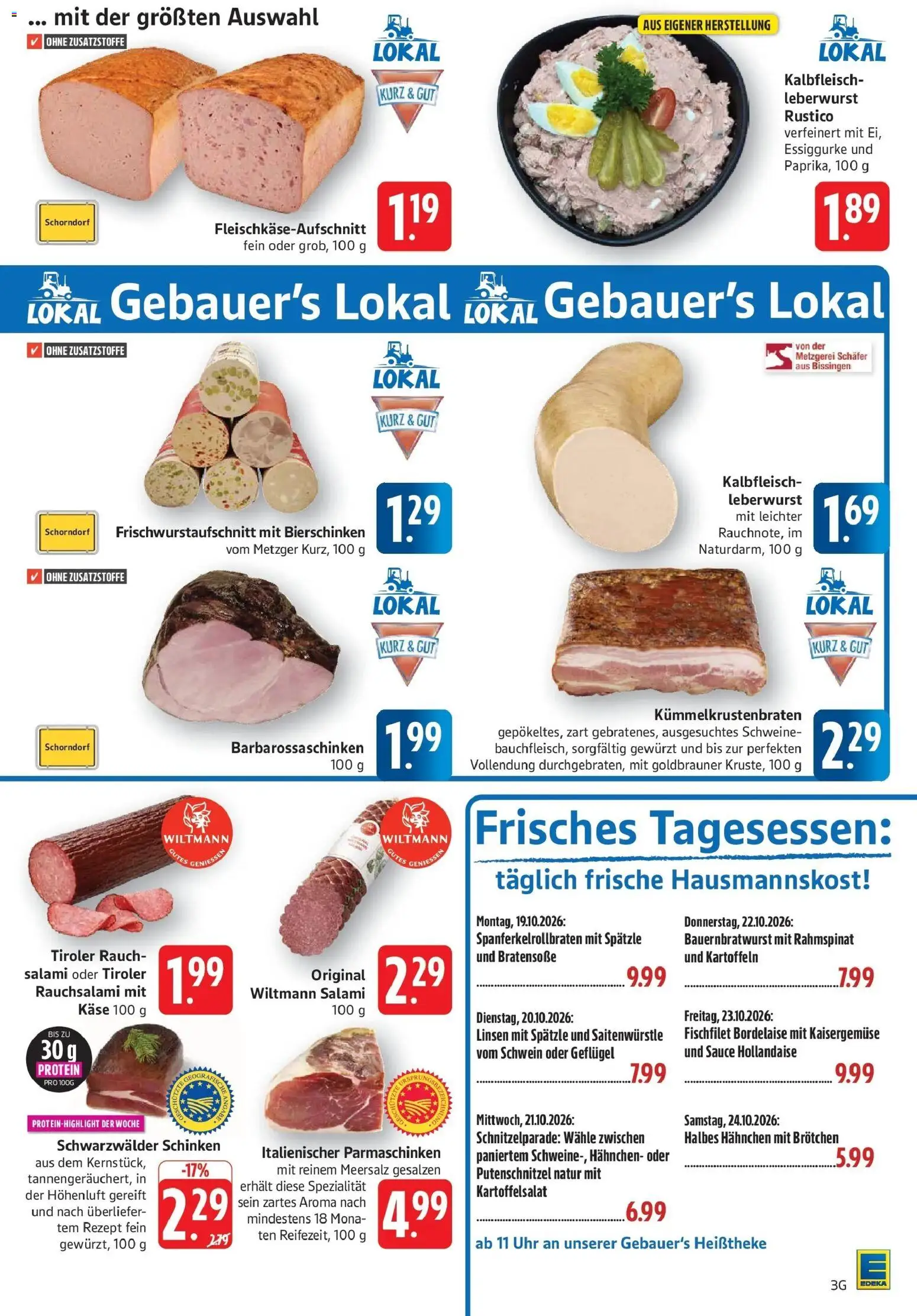 Vorschau von dem Prospekt des Geschäftes Edeka, gültig ab dem 19.10.2026