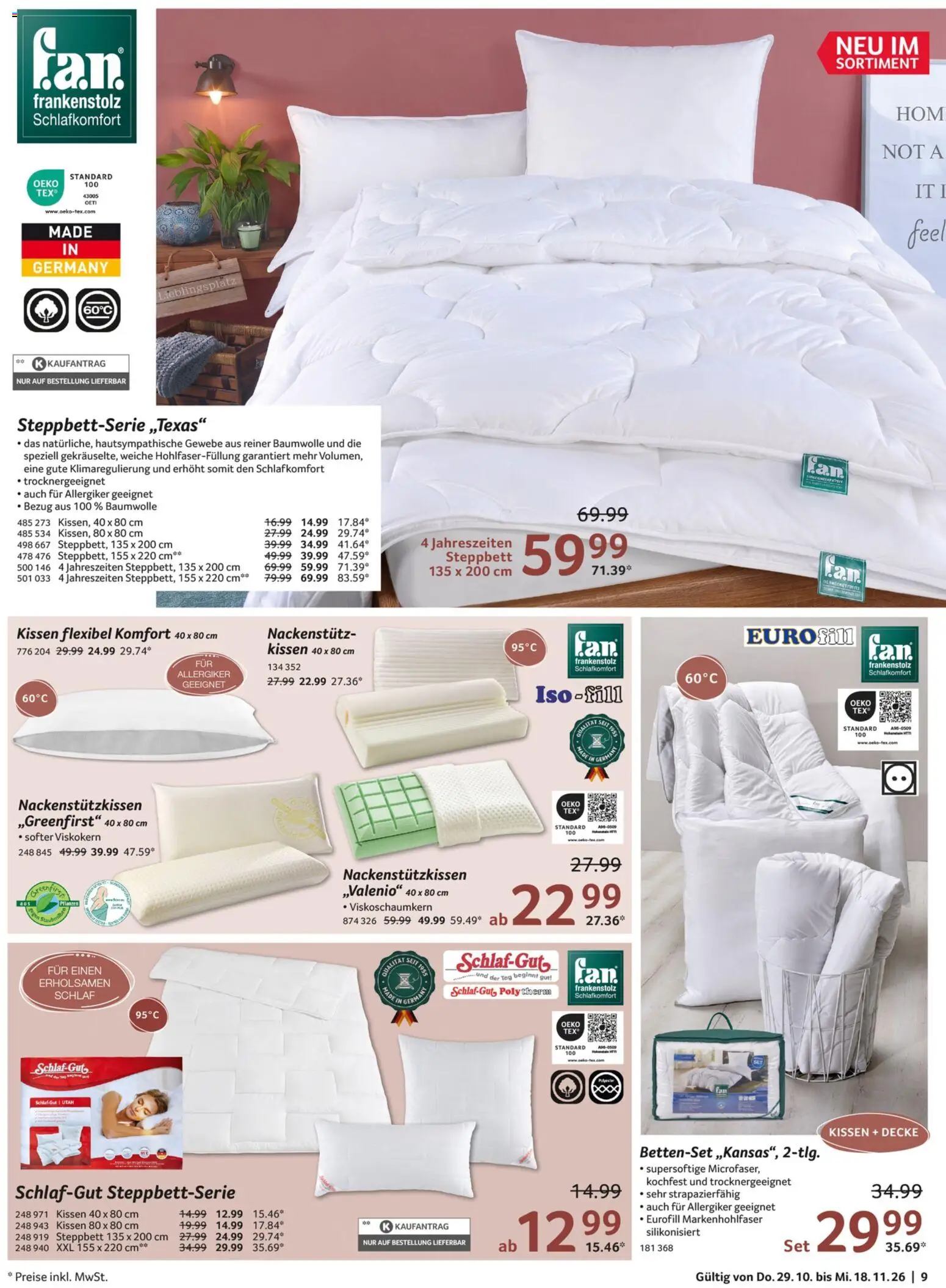 Vorschau von dem Prospekt des Geschäftes Selgros, gültig ab dem 29.10.2026 - Kissen, Decke, Bettenset