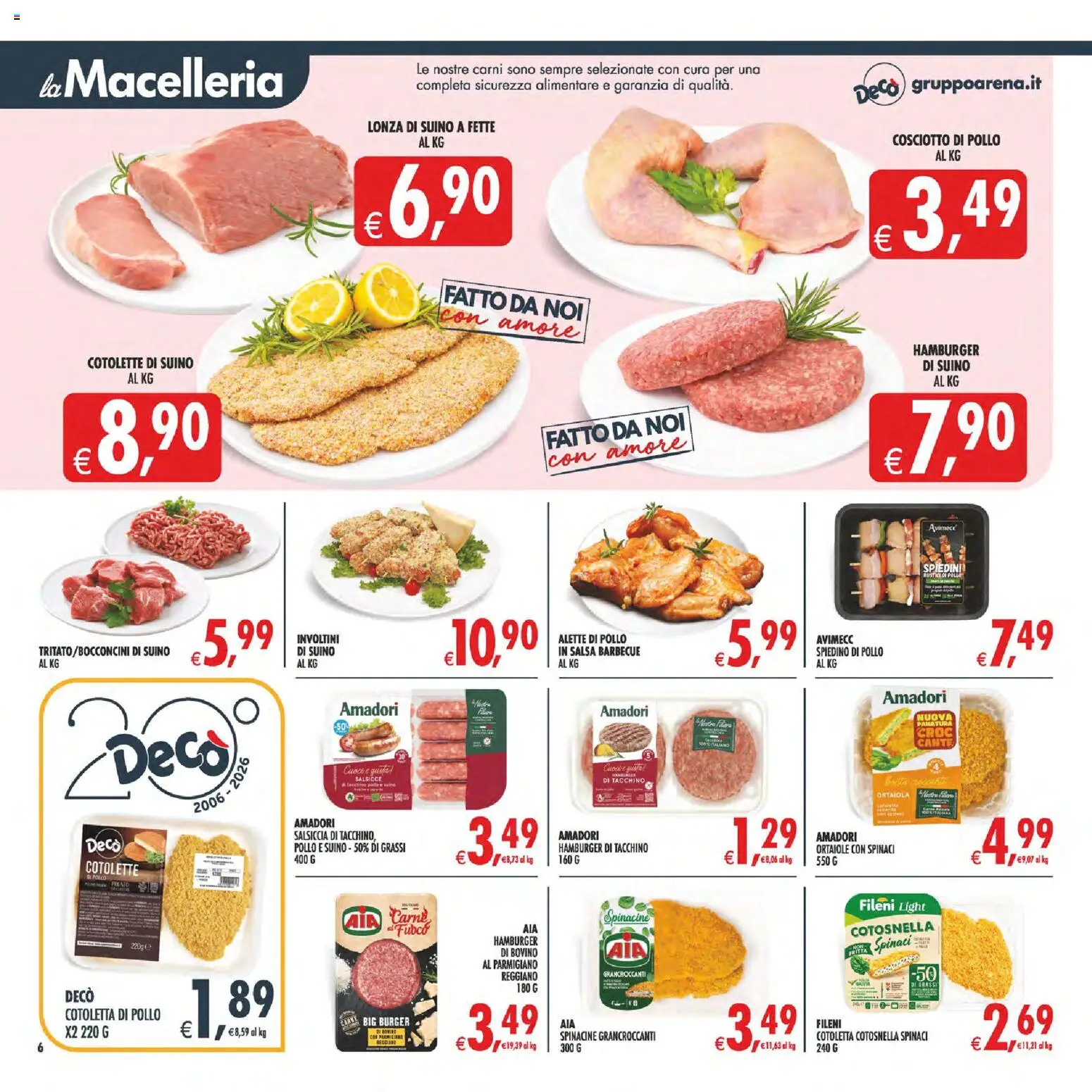Anteprima dell'opuscolo Decò volantino Maxistore, Supermercati Lipari dal negozio Decò valido da 01/09/2026 - Pollo, Tacchino, Parmigiano reggiano, Salsiccia, Salsa, Spiedini, Rustici, Salsa barbecue