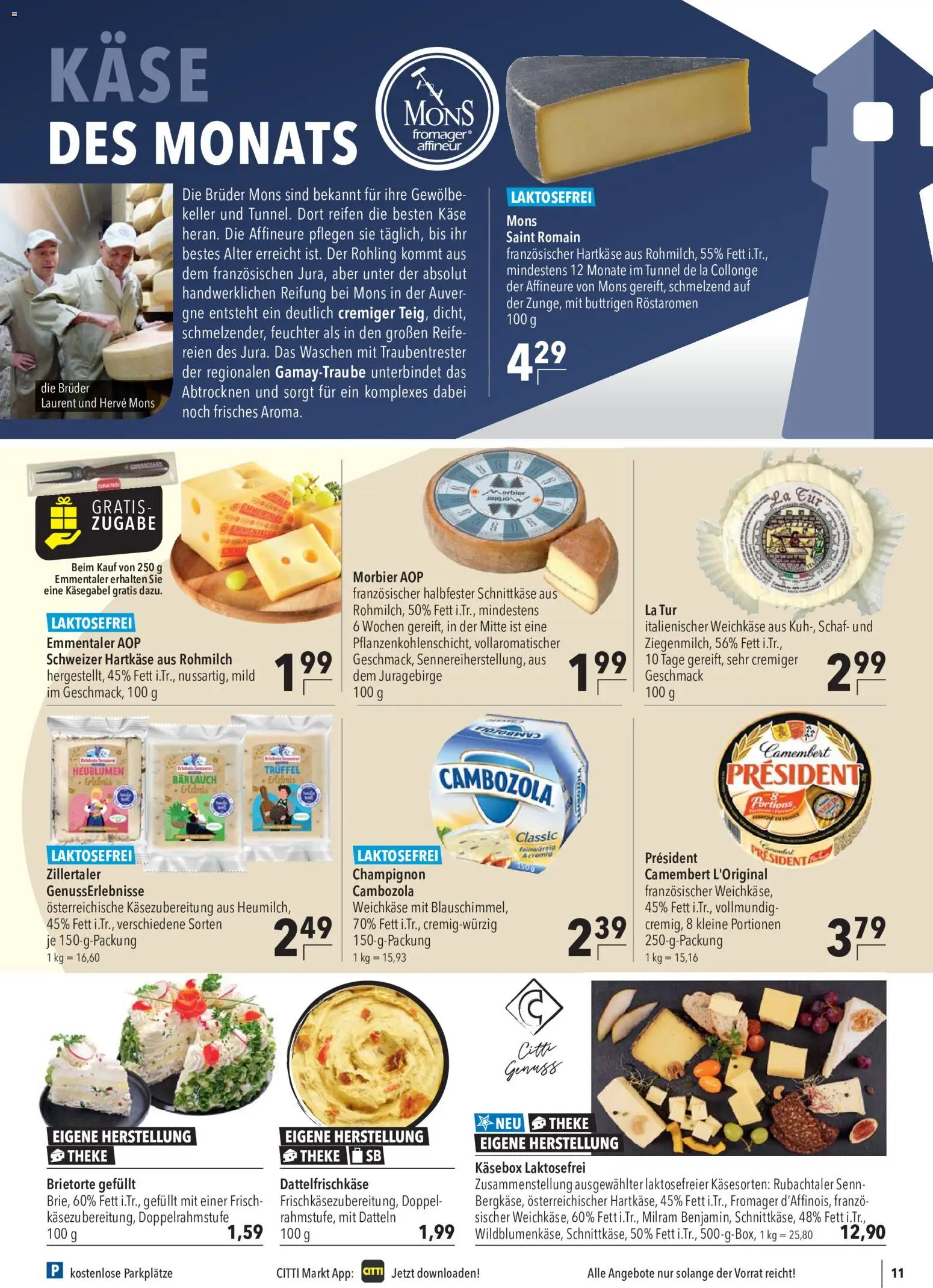 Vorschau von dem Prospekt des Geschäftes CITTI Markt, gültig ab dem 28.10.2026 - Käse, Tür, Camembert, Theke, Milram