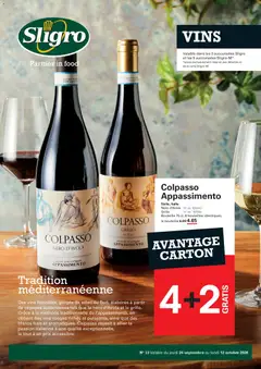 Voorbeeld van Sligro Vins Publicité van winkel Sligro geldig vanaf 24/09/2026