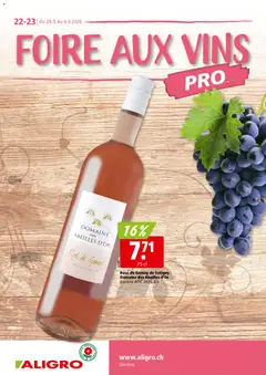 Vorschau des Merkblatts Aligro aktionen Weinfestival Genève vom Shop Aligro gültig von 25.05.2026 bis 06.06.2026