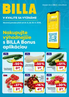 Náhľad Billa letáku platného od 24.06.2026