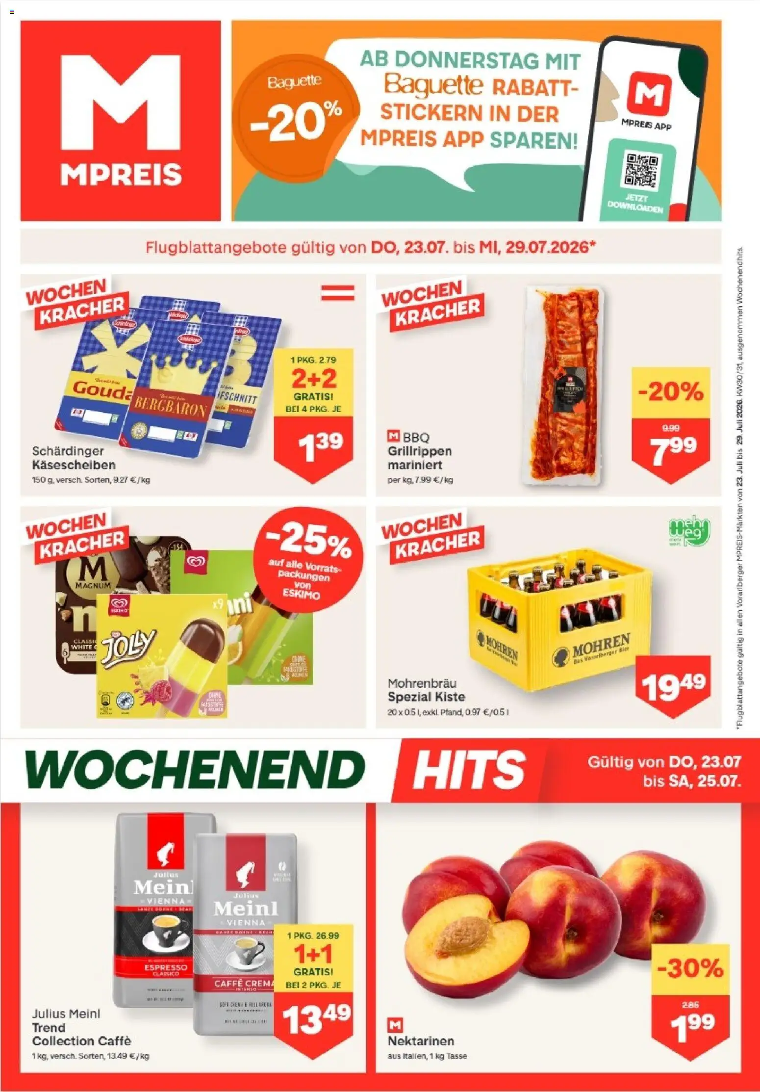 Vorschau der Angebote: MPREIS MPREIS Hohenems gültig ab 23.07.2026