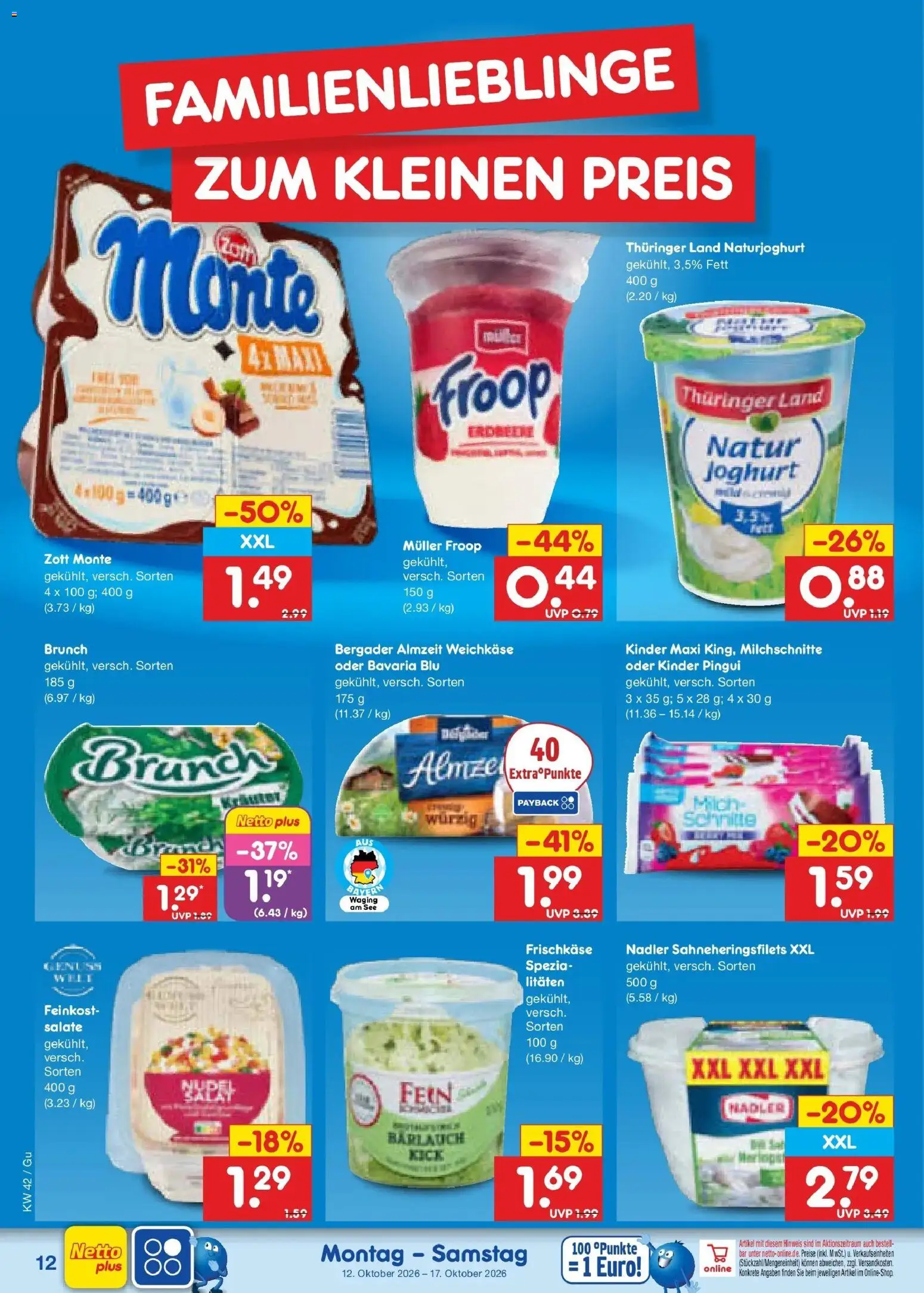 Vorschau von dem Prospekt des Geschäftes Netto Marken-Discount, gültig ab dem 12.10.2026 - Joghurt, Froop, Frischkase