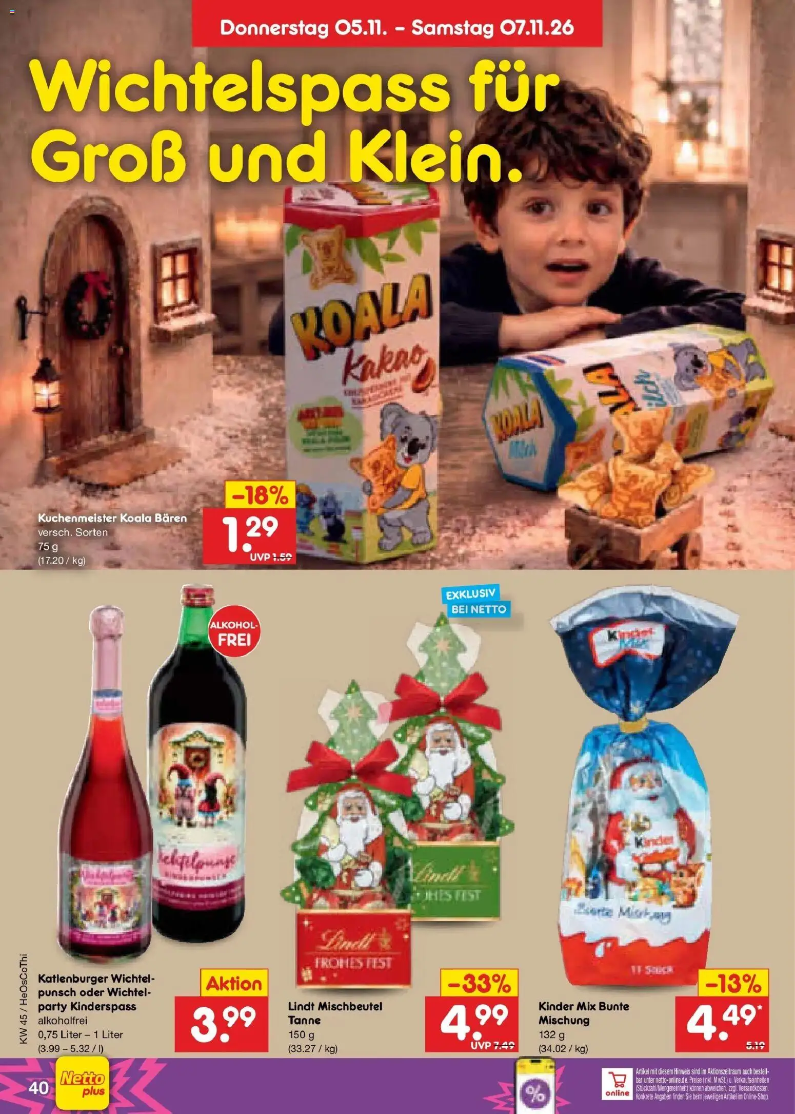Vorschau von dem Prospekt des Geschäftes Netto Marken-Discount, gültig ab dem 02.11.2026 - Lindt, Alkohol