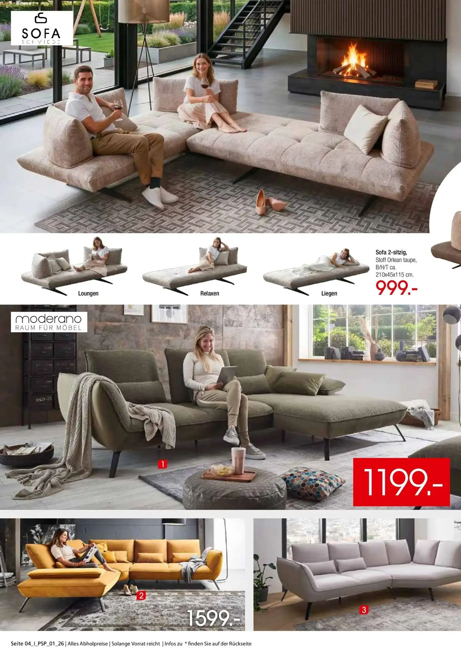 Vorschau von dem Prospekt des Geschäftes Zurbrüggen, gültig ab dem 26.10.2026 - Sofa