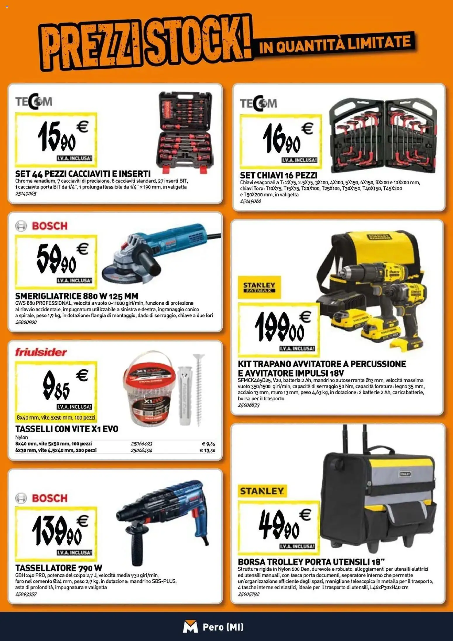 Anteprima dell'opuscolo TECNOMAT catalogo Pero dal negozio TECNOMAT valido da 29/10/2026 - Batteria, Porta, Trapano, Avvitatore, Tè, Cacciavite, Batterie, Tasche