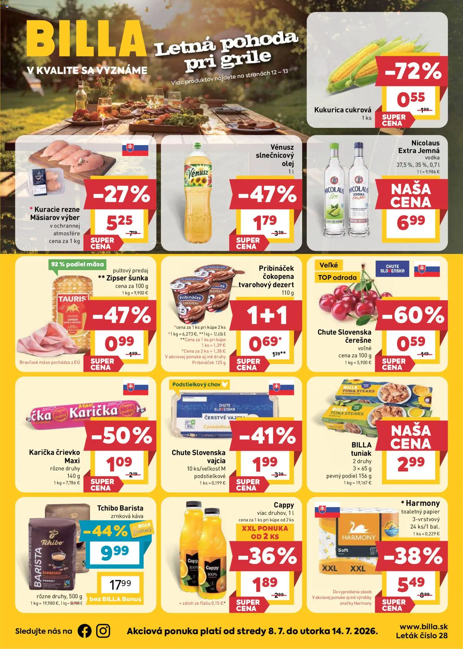 Náhľad Billa letáku platného od 08.07.2026