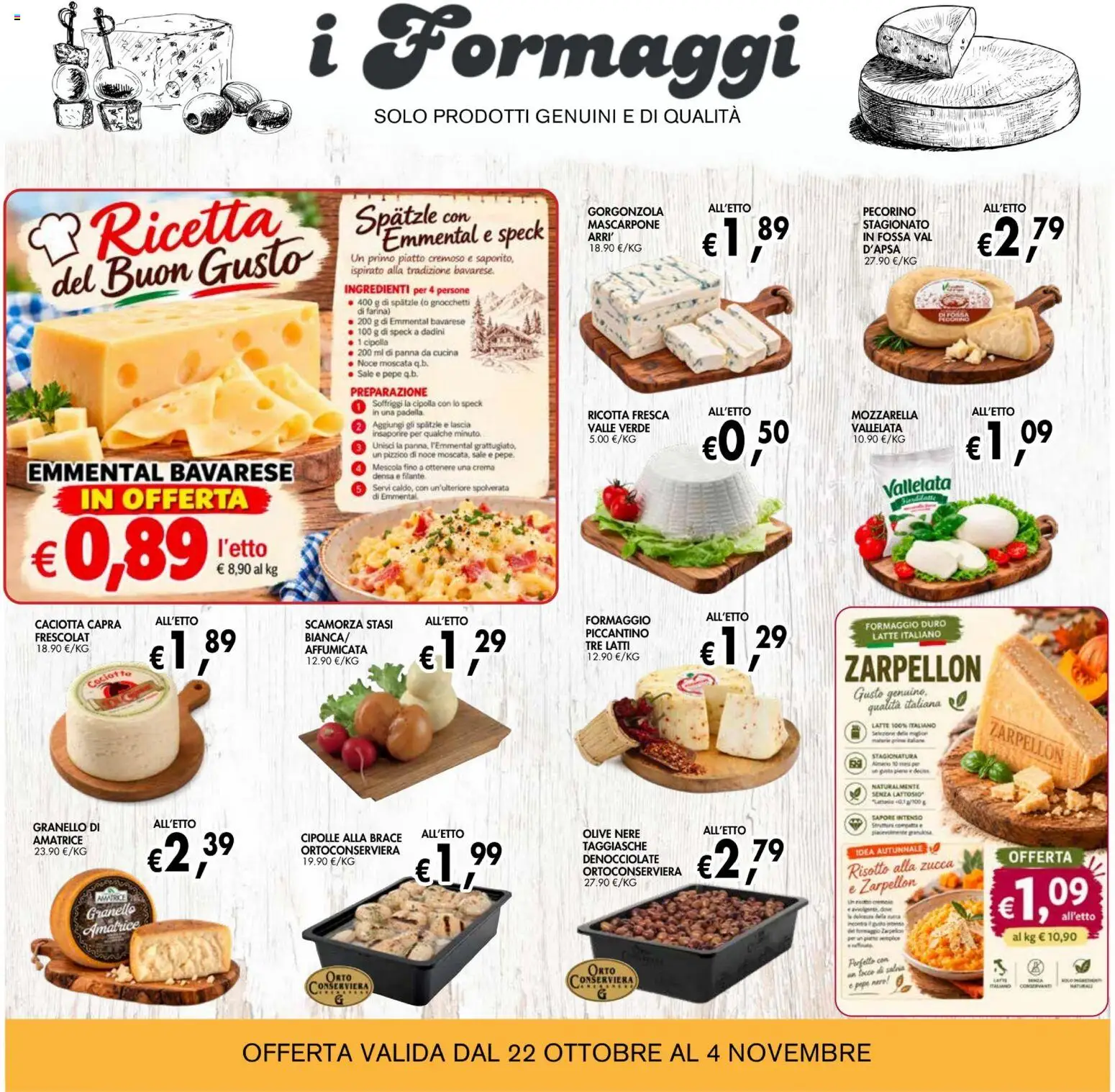 Anteprima dell'opuscolo Coal volantino èccoMi Teramo dal negozio Coal valido da 22/10/2026 - Crema, Latte, Formaggio, Piatto, Speck, Olive, Panna da cucina, Formaggio duro