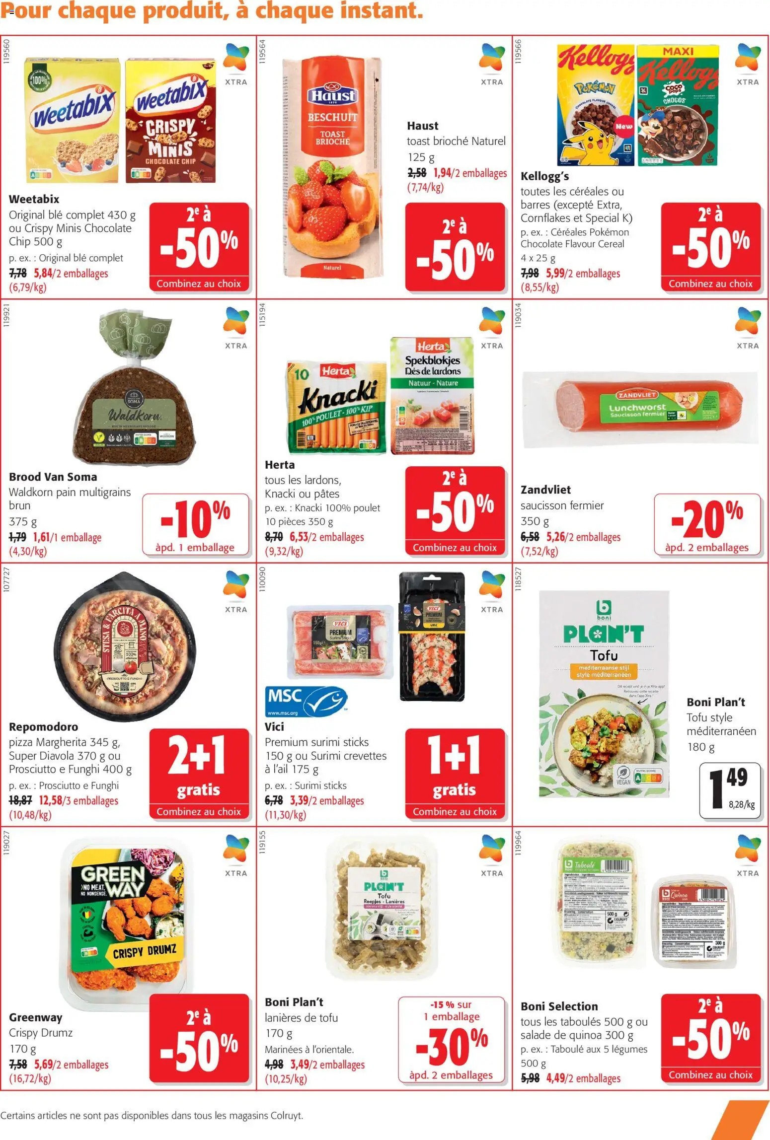 Prévisualisation de Colruyt Toutes les offres du magasin Colruyt formulaire valide 23/09/2026 - Pizza, Coco, Poulet, Pain, Saucisson, Céréales, Blé, Prosciutto