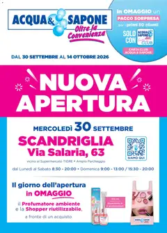 Anteprima dell'opuscolo Acqua e Sapone volantino Scandriglia dal negozio Acqua e Sapone valido da 30/09/2026