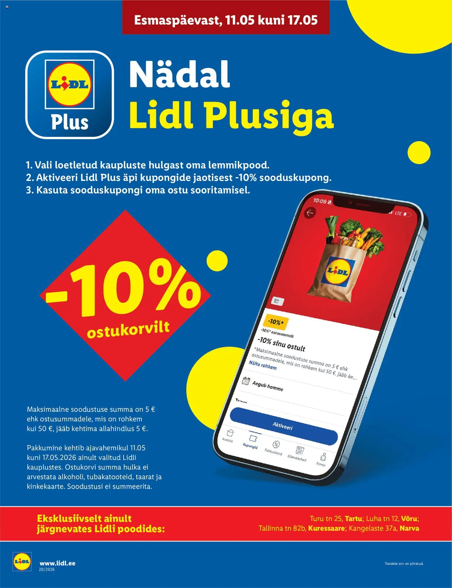 Lidl kliendilehe eelvaade alates 11.05.2026