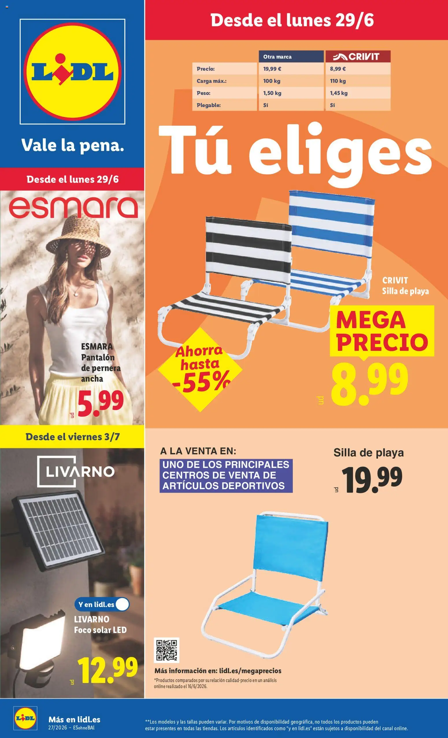 Vista previa del folleto de la tienda Lidl válido desde el 29/06/2026 