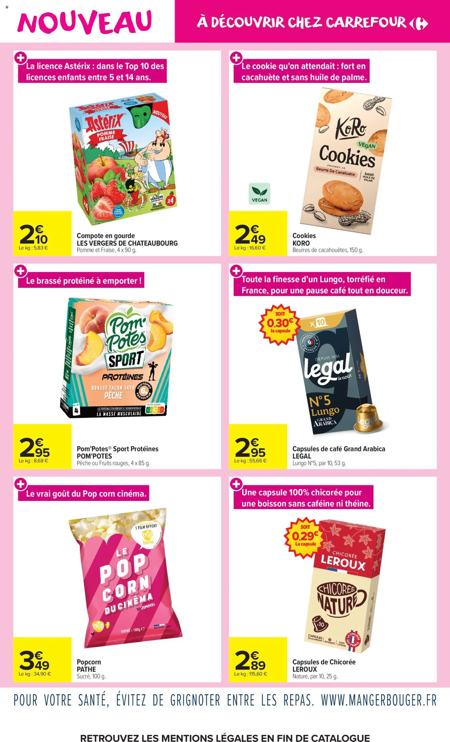 Prévisualisation de Carrefour Market Innos novembre du magasin Carrefour Market formulaire valide 03/11/2026 - Café, Cookies, Fruits, Protéine, Pomme, Pêche, Fraise, Capsules
