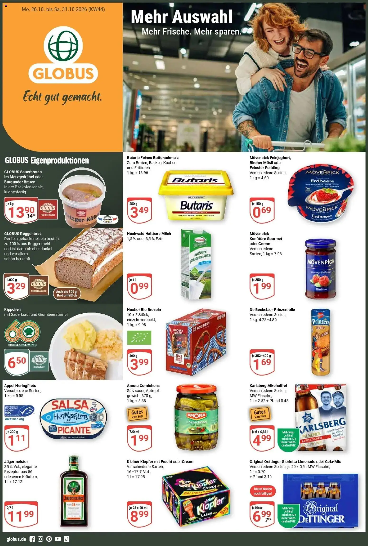 Vorschau von dem Prospekt des Geschäftes Globus, gültig ab dem 26.10.2026