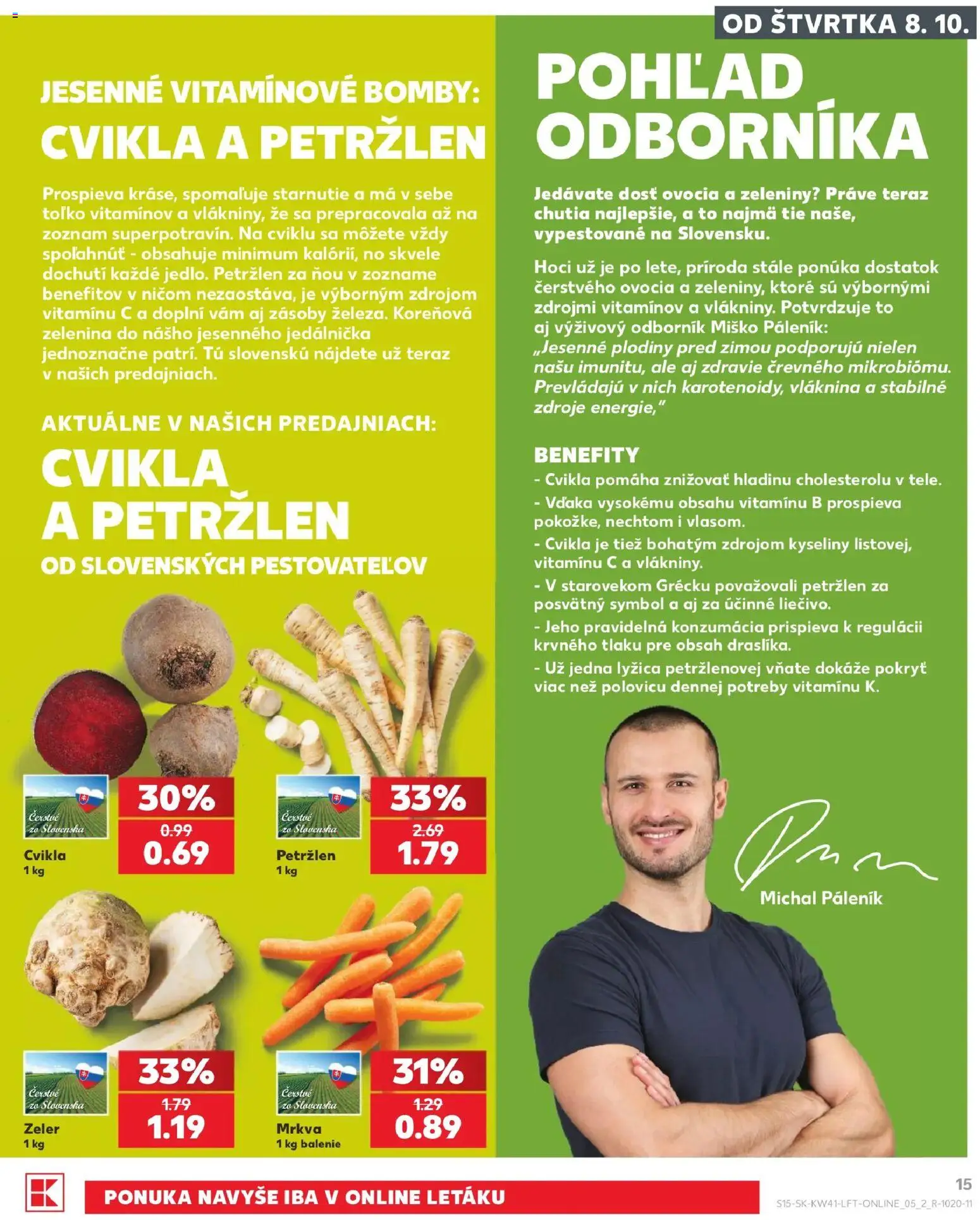 Náhľad Kaufland letáku platného od 08.10.2026 - Zeler, Zelenina, Mrkva, Cvikla, Petržlen