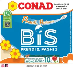 Anteprima dell'opuscolo Pronti, partenza, BIS dal negozio Conad valido da 14/07/2026