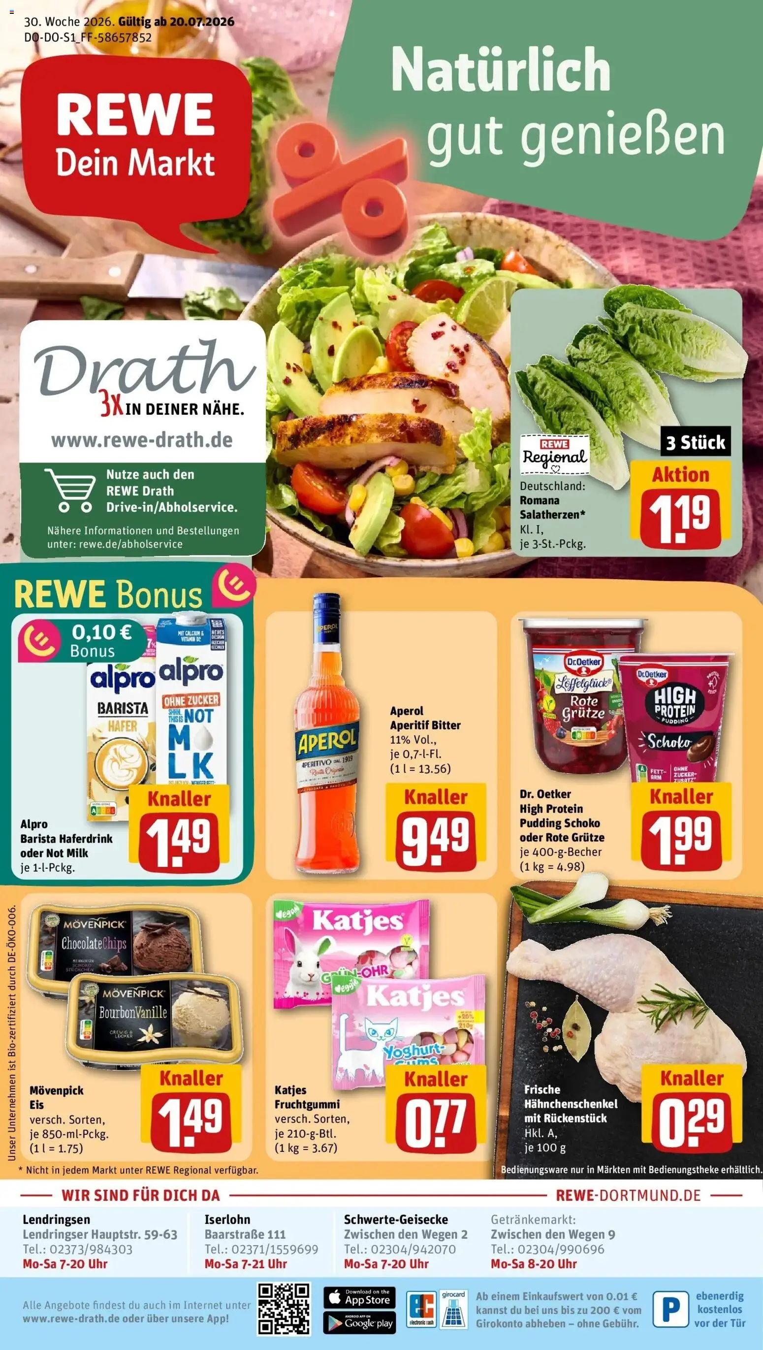 Vorschau von dem Prospekt des Geschäftes Rewe, gültig ab dem 20.07.2026