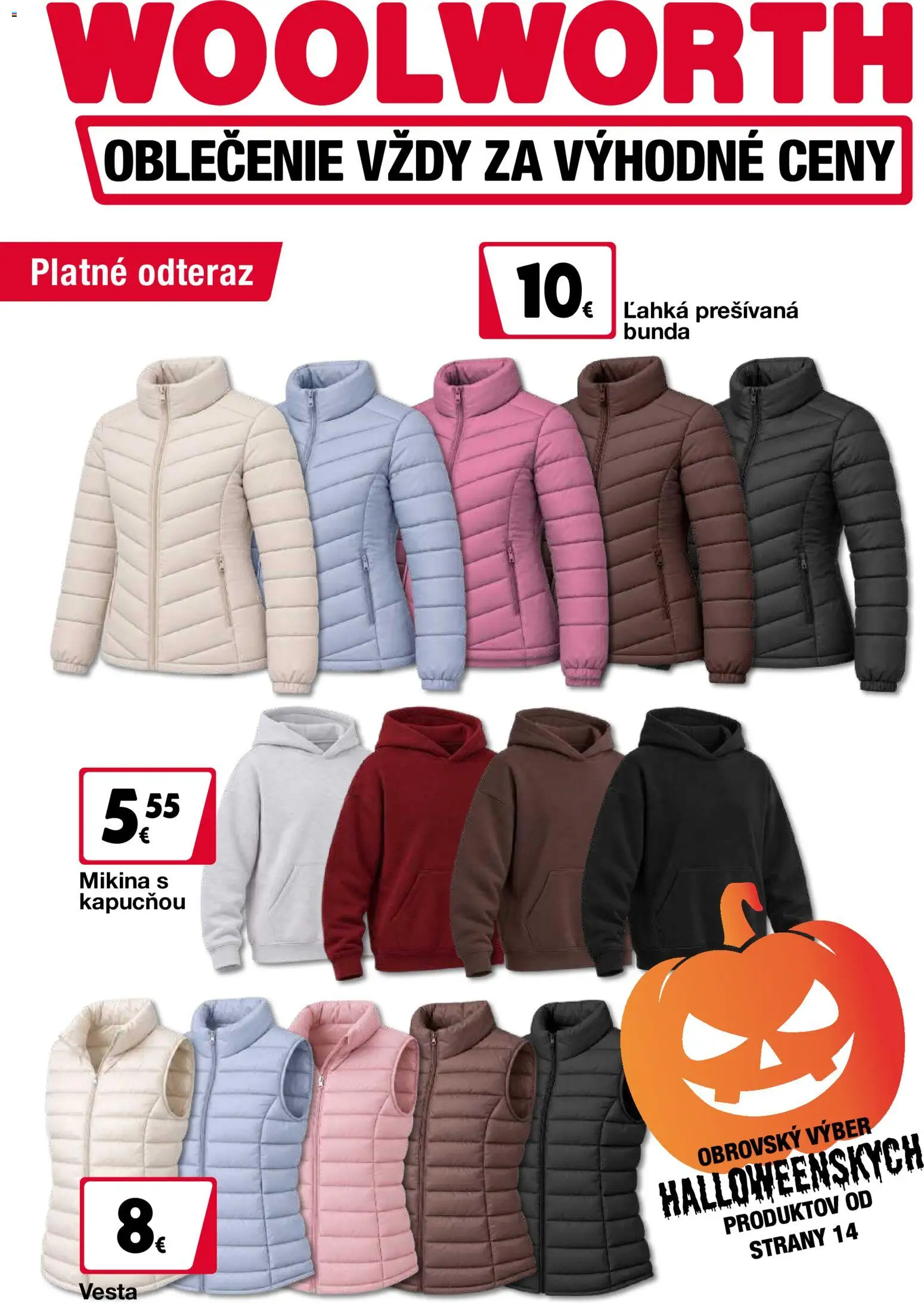 Náhľad Woolworth letáku platného od 02.10.2026 - Mikina, Bunda, Vesta