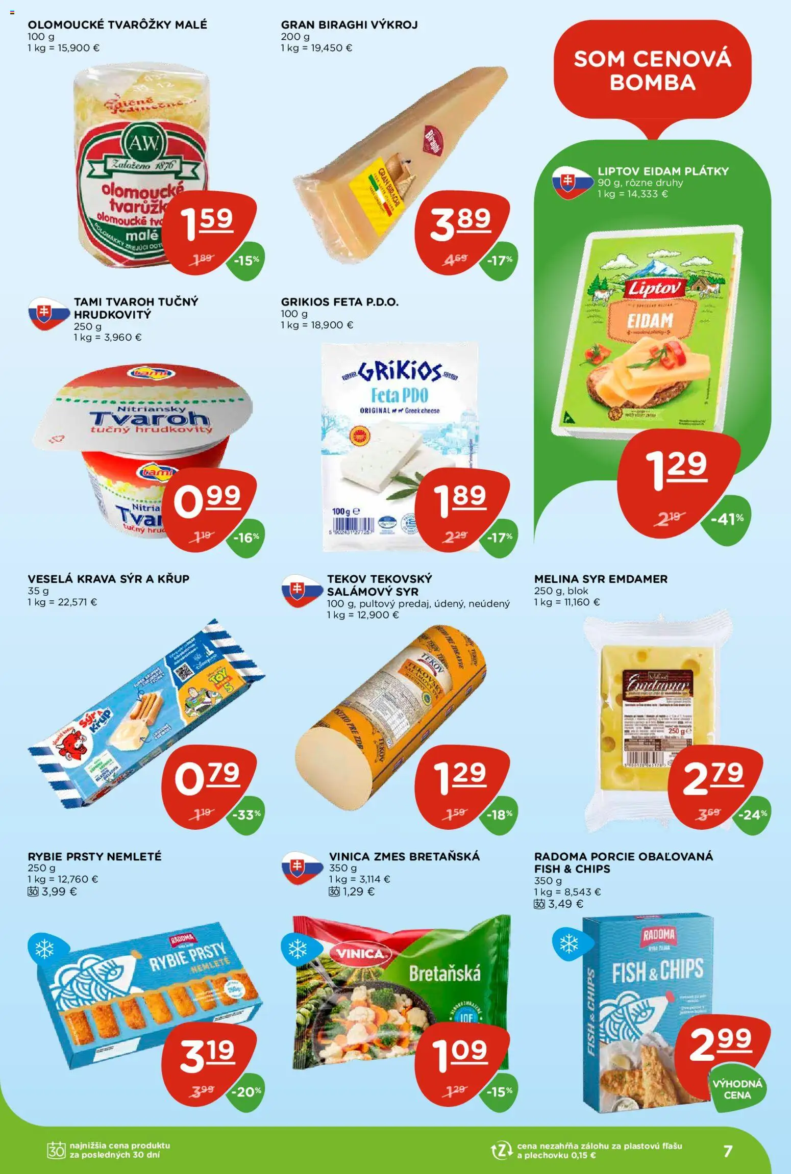 Náhľad Terno letáku platného od 15.10.2026 - Syr, Tvaroh, Rybie prsty, Eidam, Feta, Tvarôžky, Tvaroh tučný
