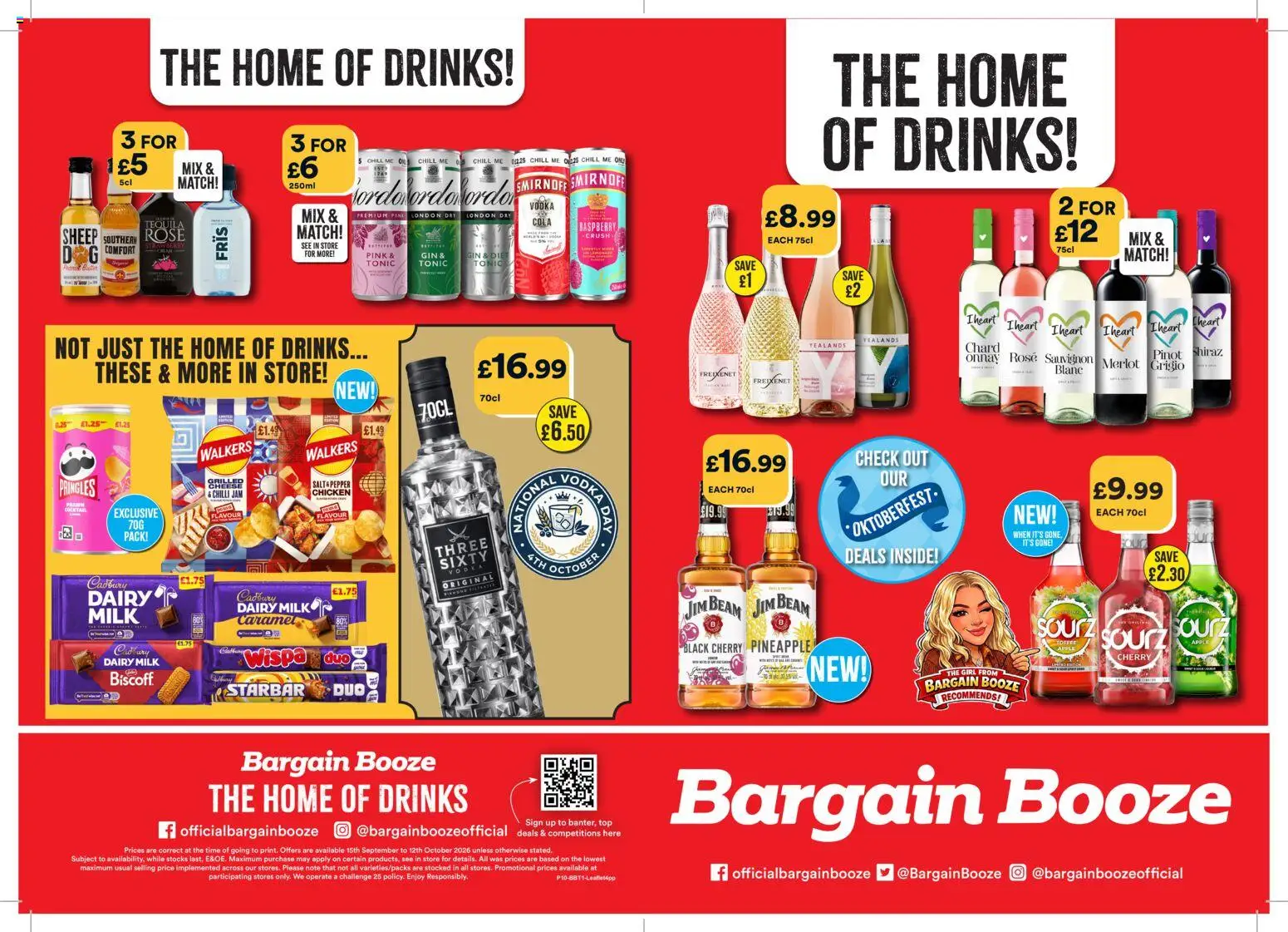 Preview of Bargain Booze Bargain Booze - Offers valid from 15/09/2026 - Chicken, Strawberry, Milk, Vodka, Tequila, Pepper, Jam, Tonic
