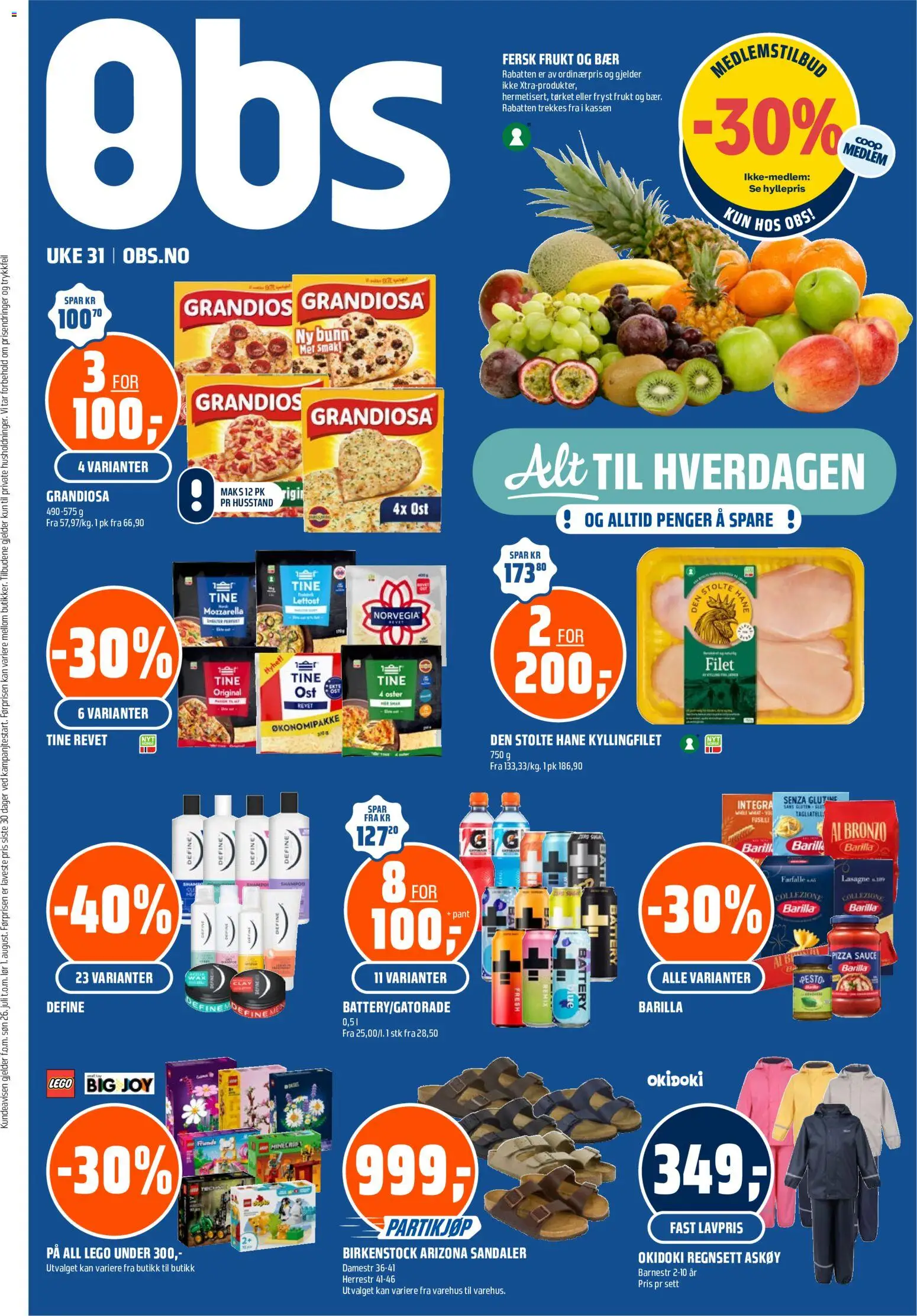 Forhåndsvis Coop Obs kundeavis fra butikk Coop Obs gyldig fra 27/07/2026