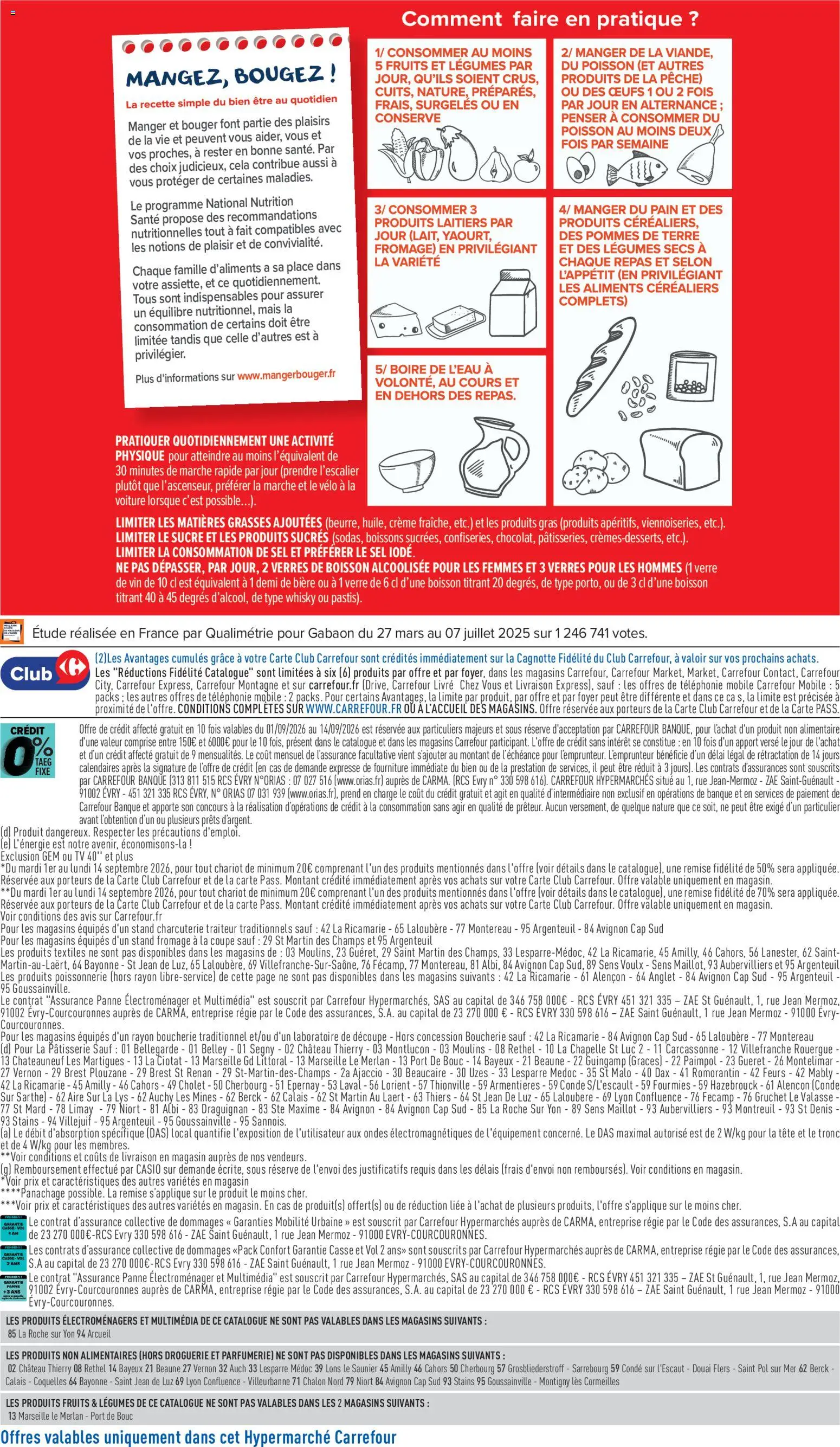 Prévisualisation de Carrefour Market Petit dejeuner du magasin Carrefour Market formulaire valide 01/09/2026 - Fromage, Cahors, Livre, Fruits, Vin, Whisky, Mais, Verres
