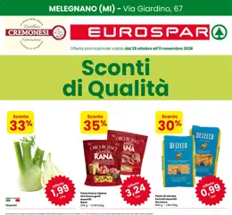 Anteprima dell'opuscolo Eurospar volantino Melegnano dal negozio Eurospar valido da 29/10/2026