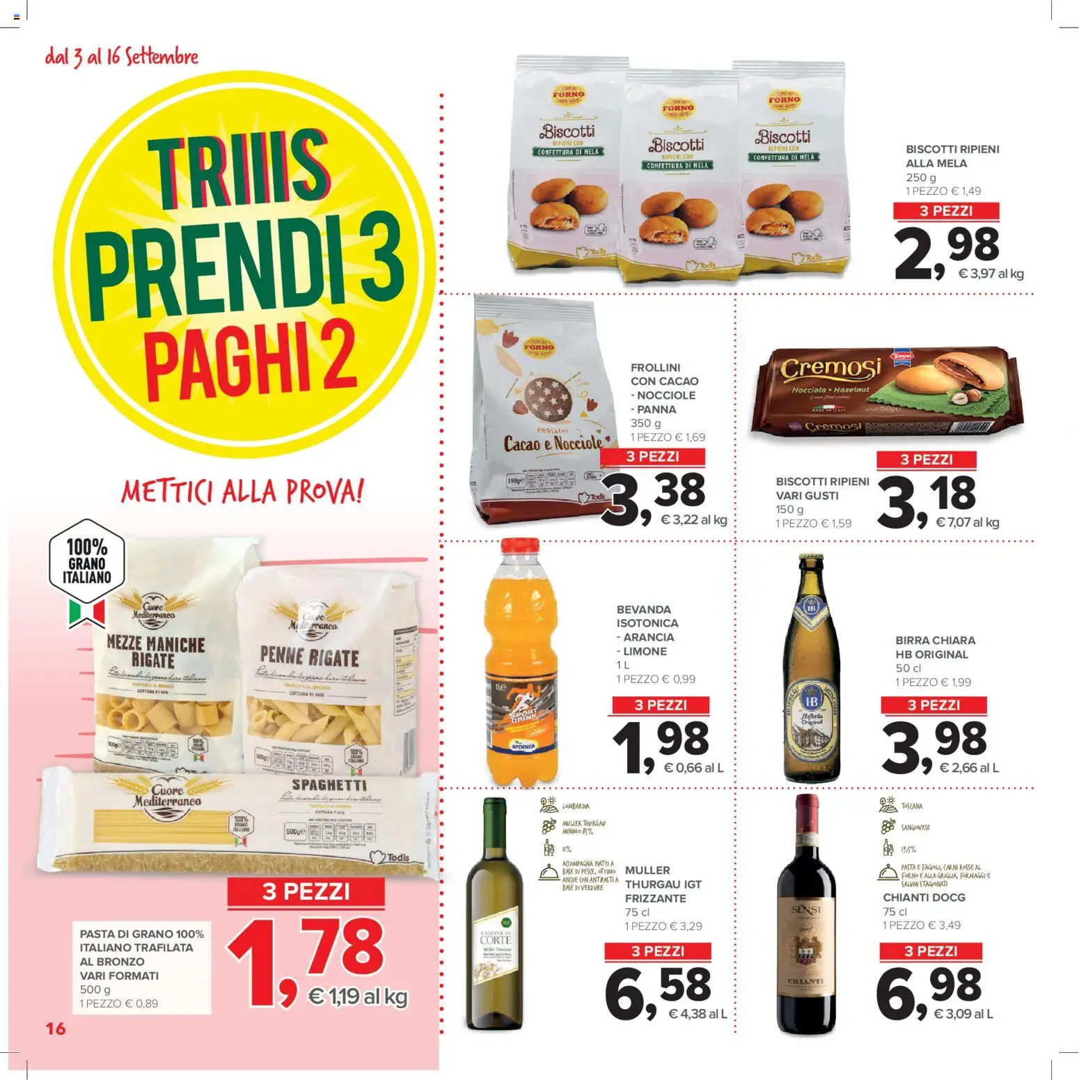 Anteprima dell'opuscolo Todis volantino Toscana - Umbria dal negozio Todis valido da 03/09/2026 - Biscotti, Limone, Piatti, Nocciole, Arancia, Panna, Cacao, Frollini