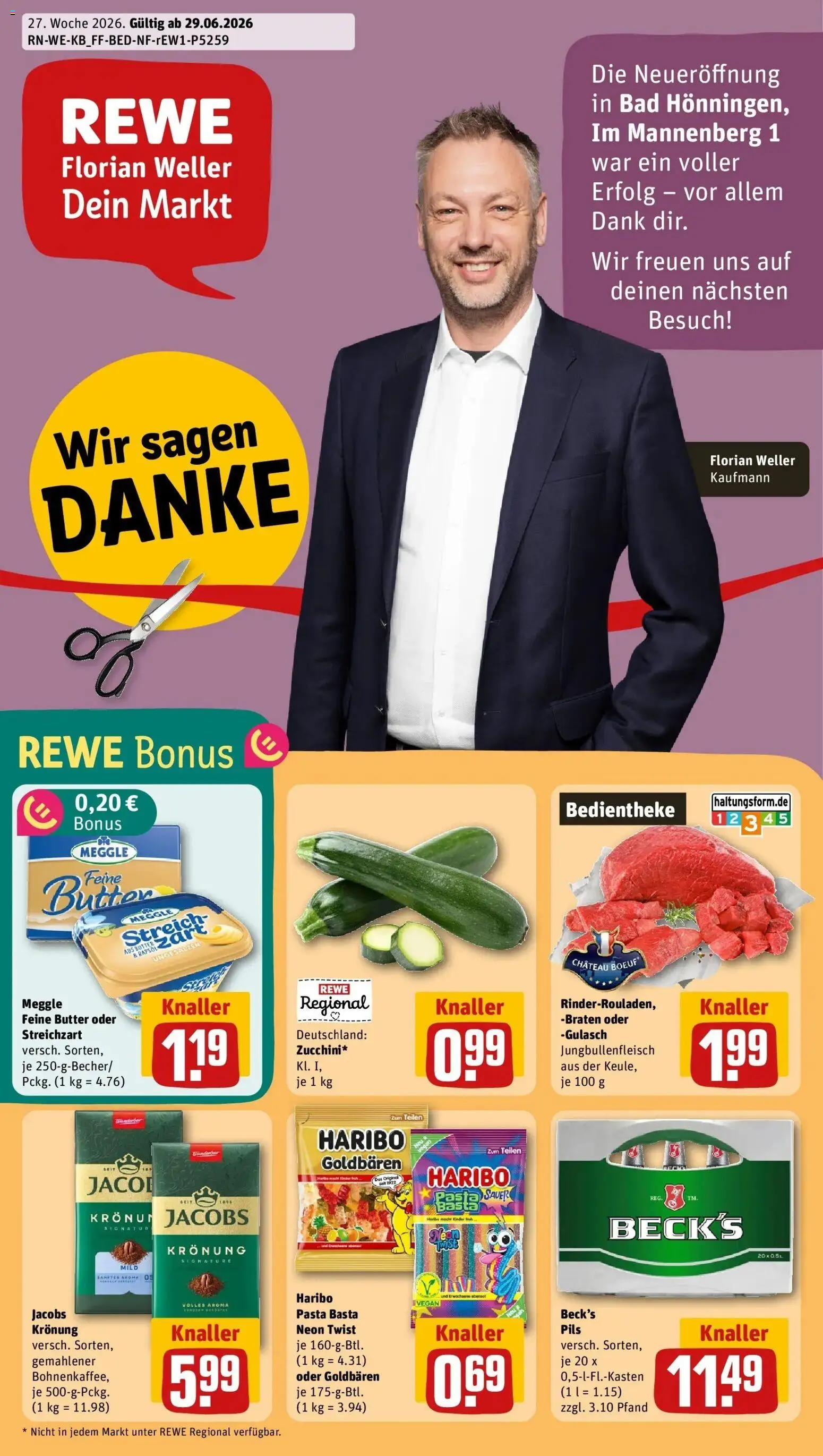 Vorschau von dem Prospekt des Geschäftes Rewe, gültig ab dem 28.06.2026