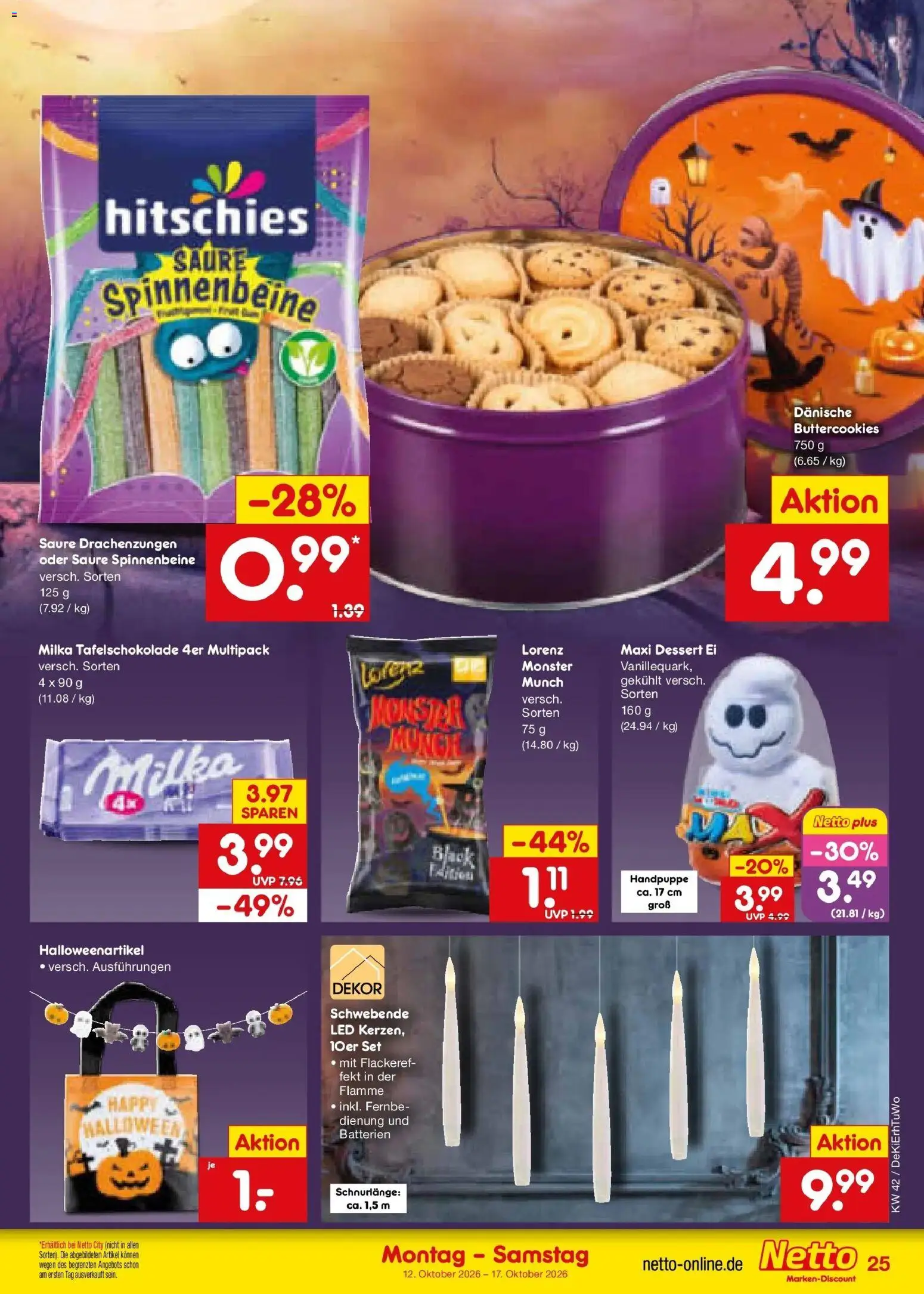 Vorschau von dem Prospekt des Geschäftes Netto Marken-Discount, gültig ab dem 12.10.2026 - Batterien, Monster, Milka