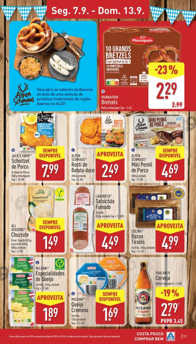 Novo folheto Aldi a partir de 07/09